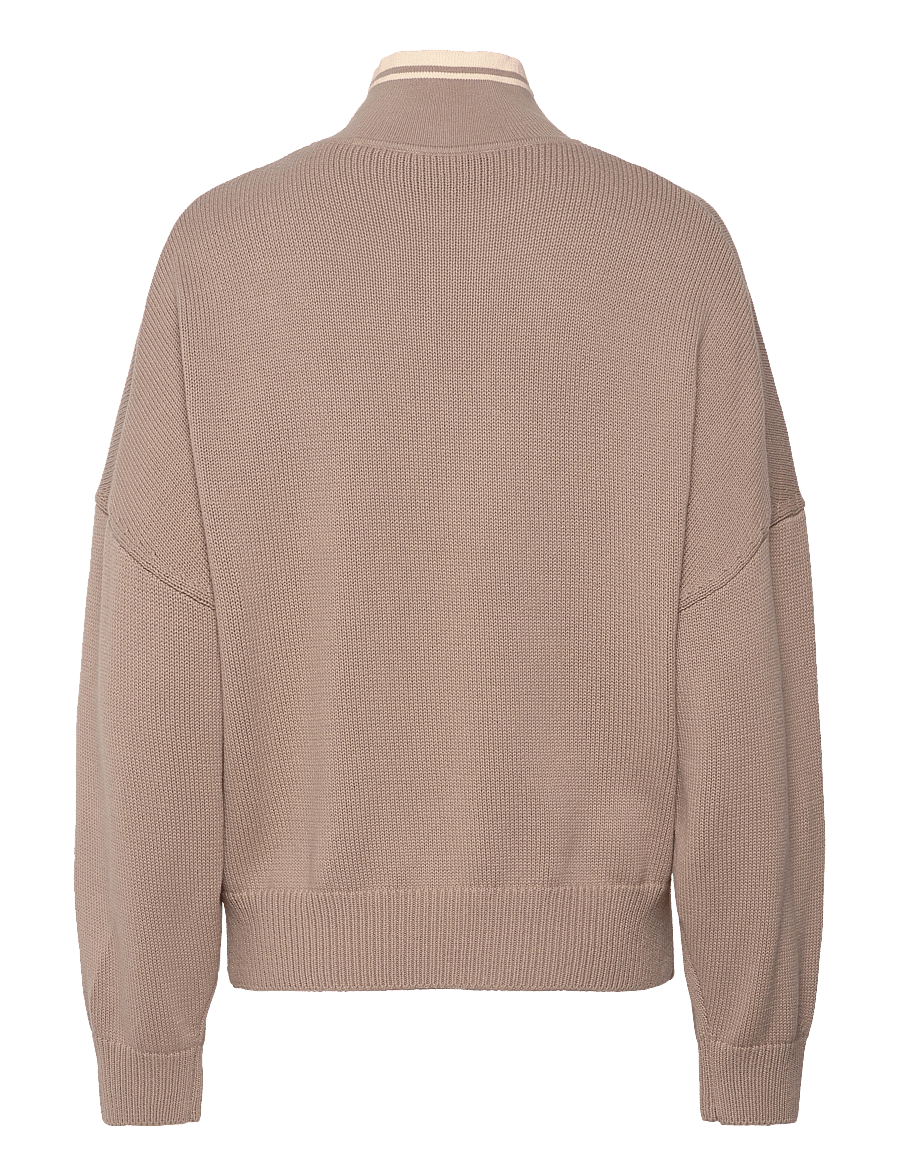 aim´n - College Knitted Half Zip - kudumid - dark clay - 2