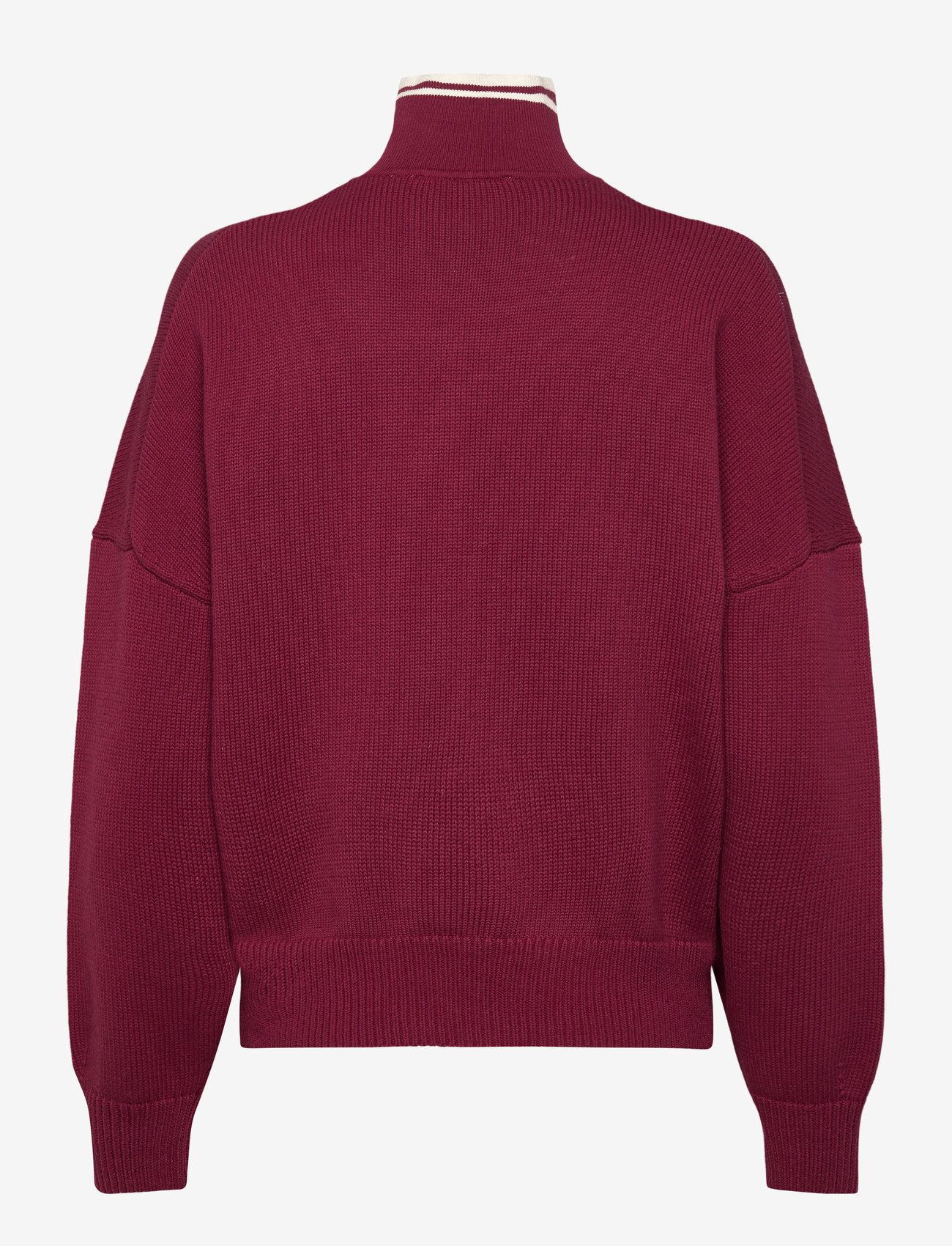 aim´n - College Knitted Half Zip - megzti drabužiai - ruby - 2