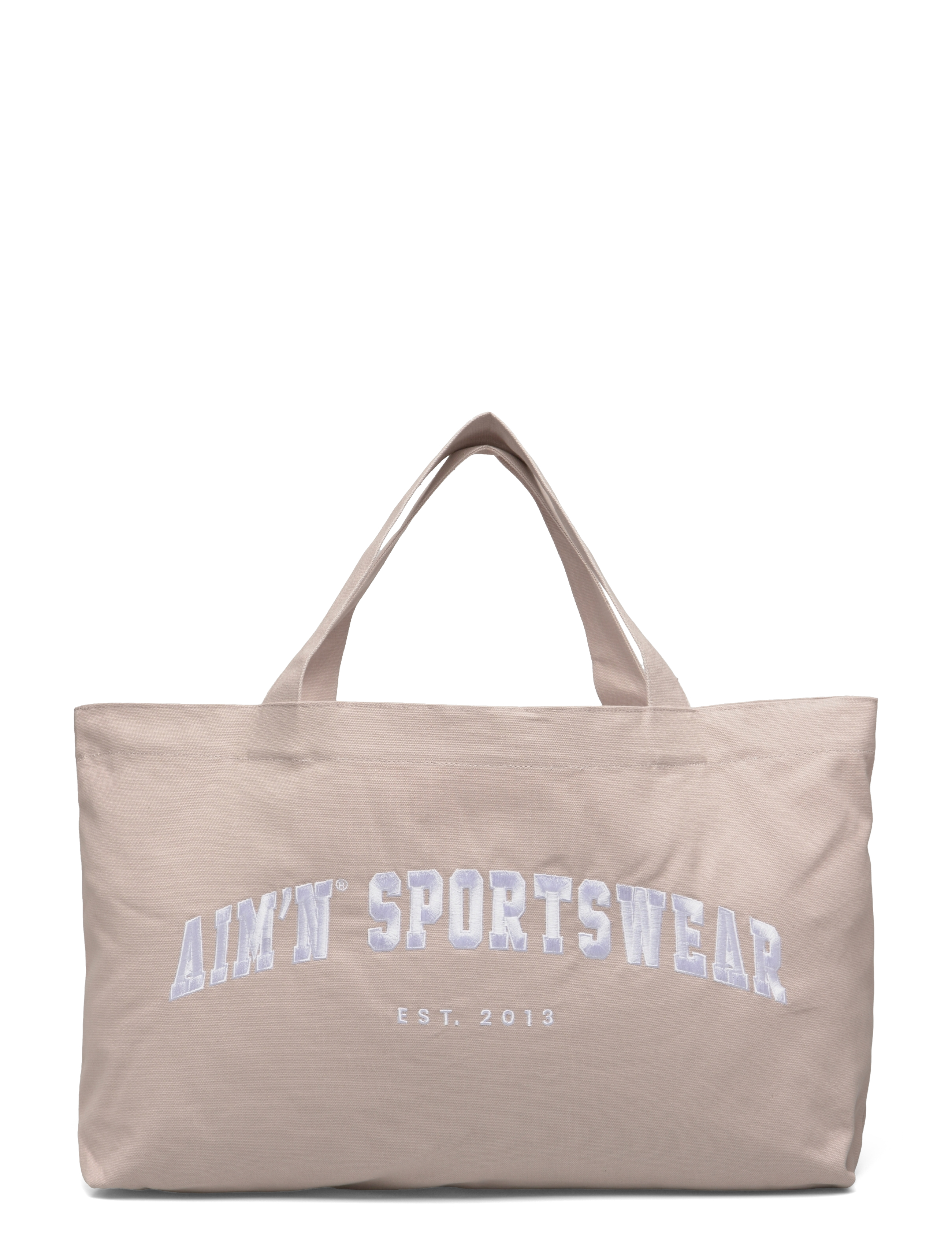 aim´n Varsity Tote Bag - Treenikassit - DARK CLAY / beige