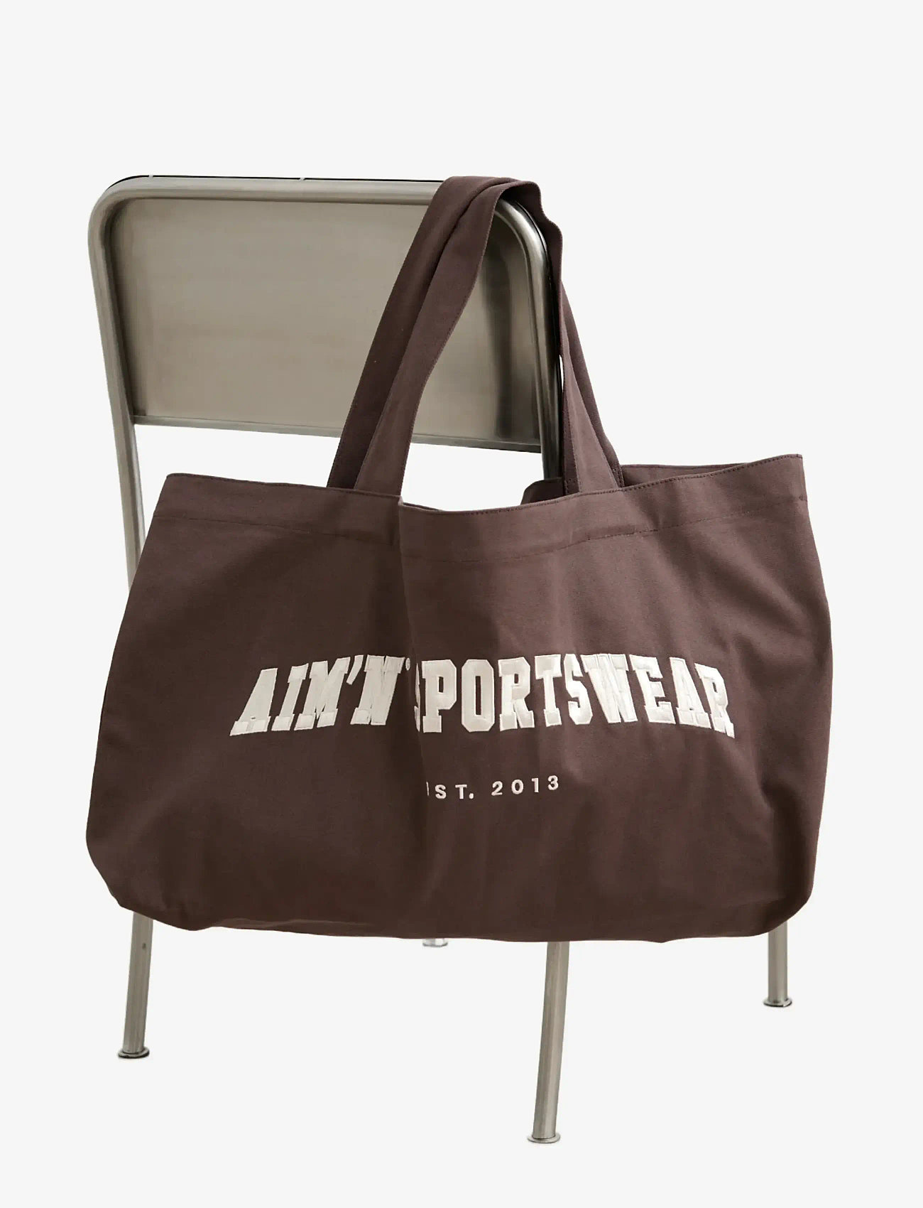 aim´n - Varsity Tote Bag - kangaskassit - macchiato - 0