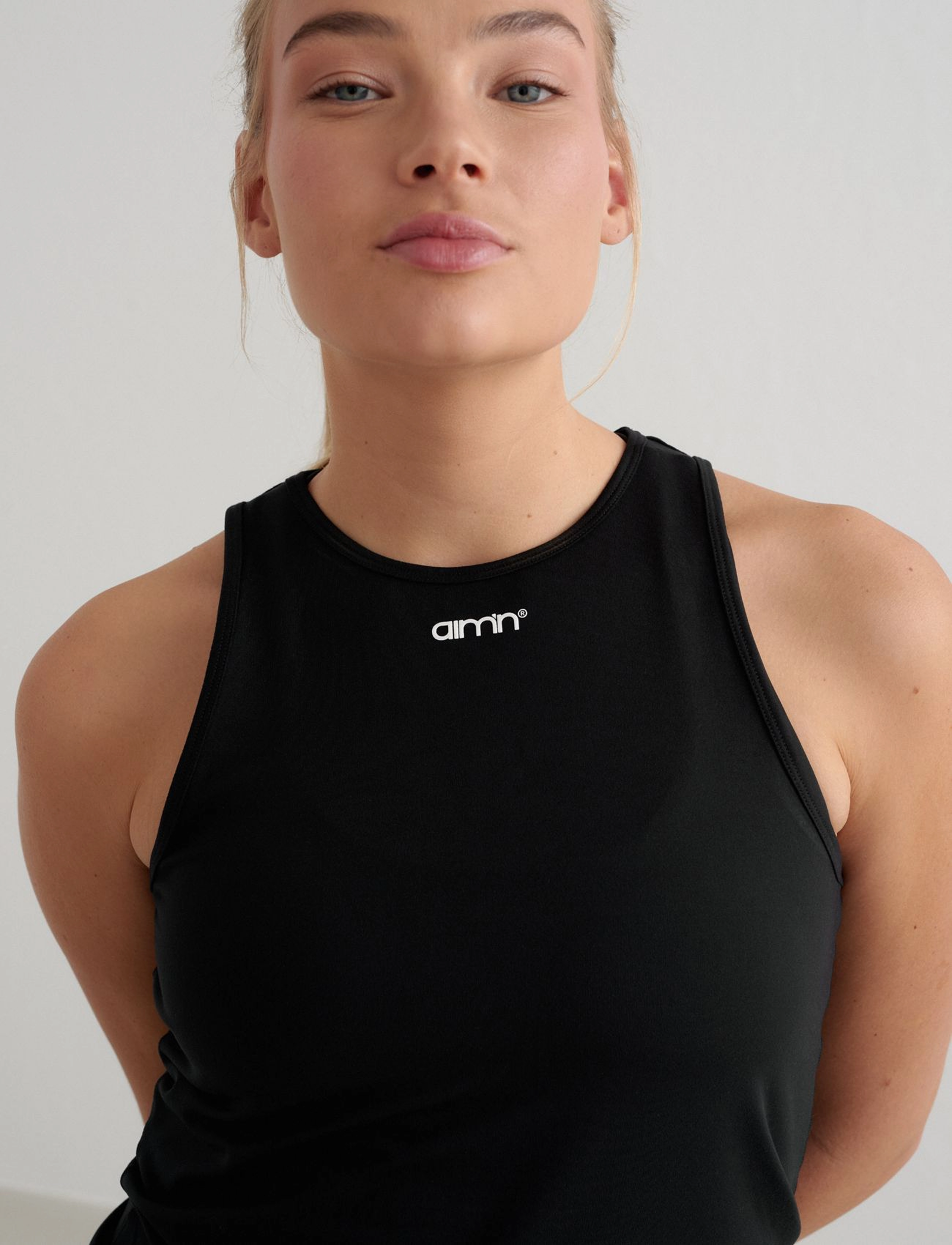 aim´n - Soft Basic Singlet - tank tops - black - 4