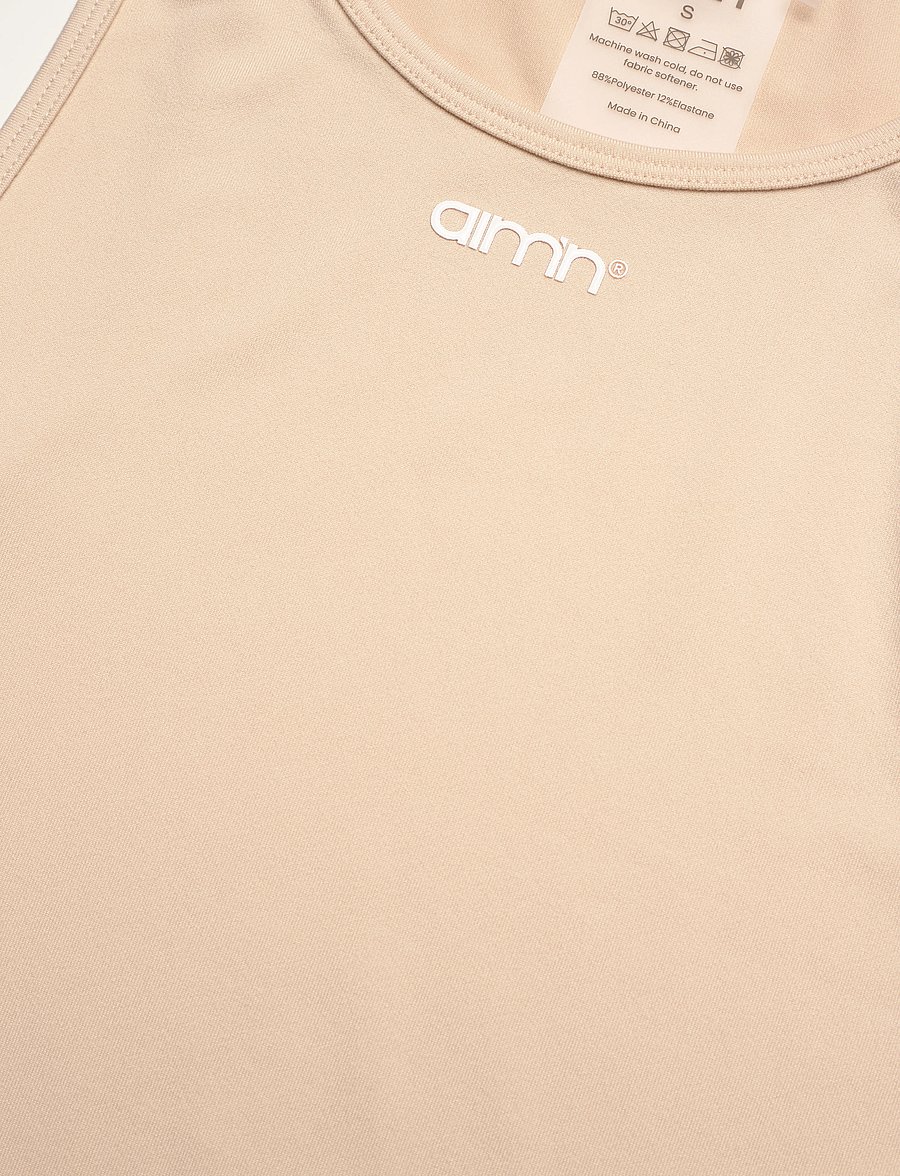 aim´n - Soft Basic Singlet - toppar & t-shirts - cafe au lait - 5