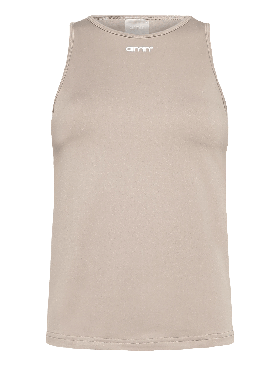 aim´n - Soft Basic Singlet - tank tops - dark clay - 1
