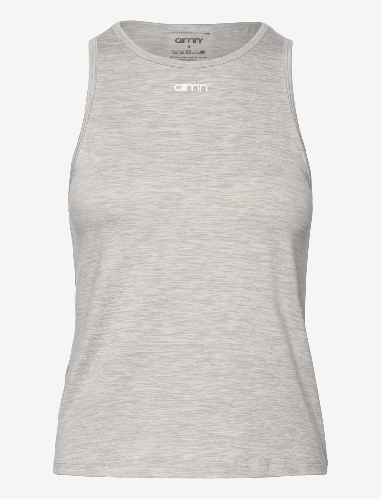 aim´n - Soft Basic Singlet - Õlapaeltega pluusid - grey melange - 1