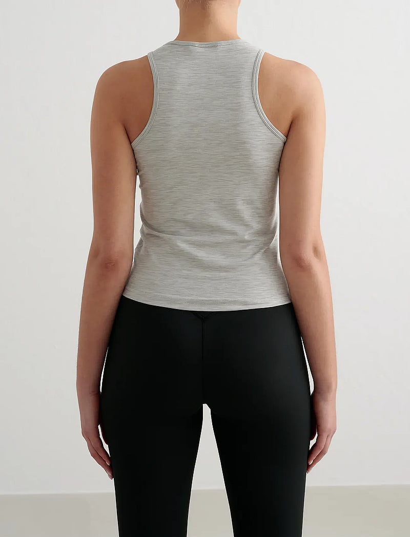 aim´n - Soft Basic Singlet - Õlapaeltega pluusid - grey melange - 3