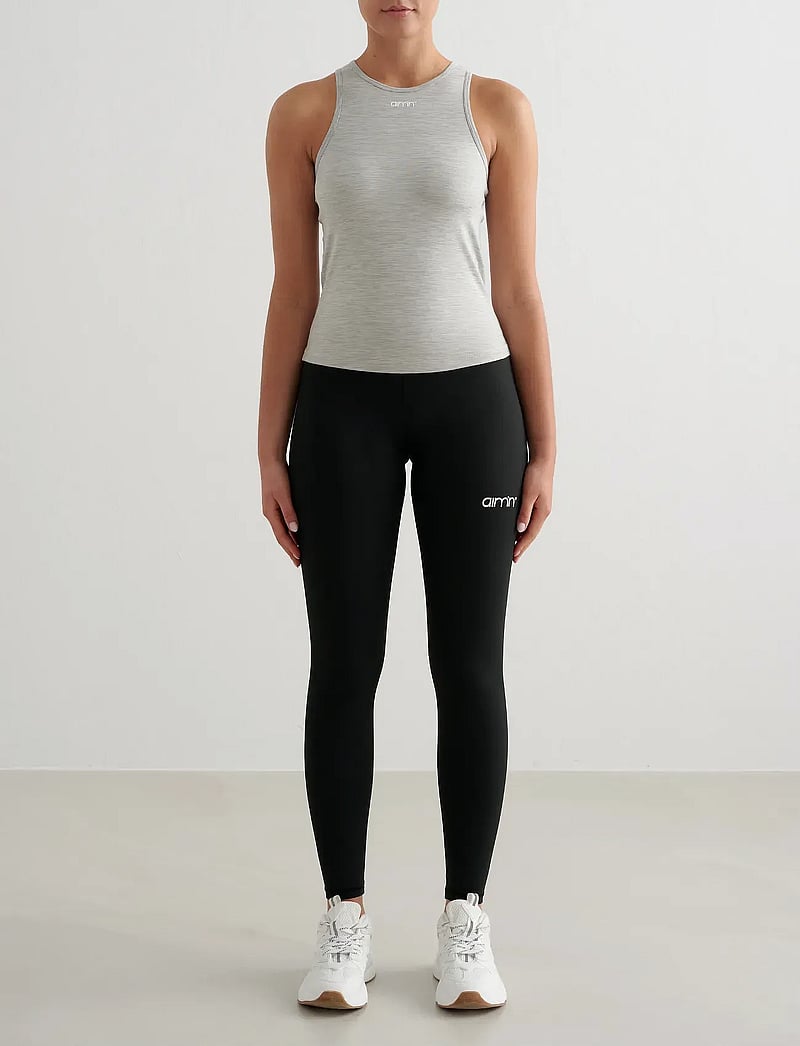 aim´n - Soft Basic Singlet - Õlapaeltega pluusid - grey melange - 4