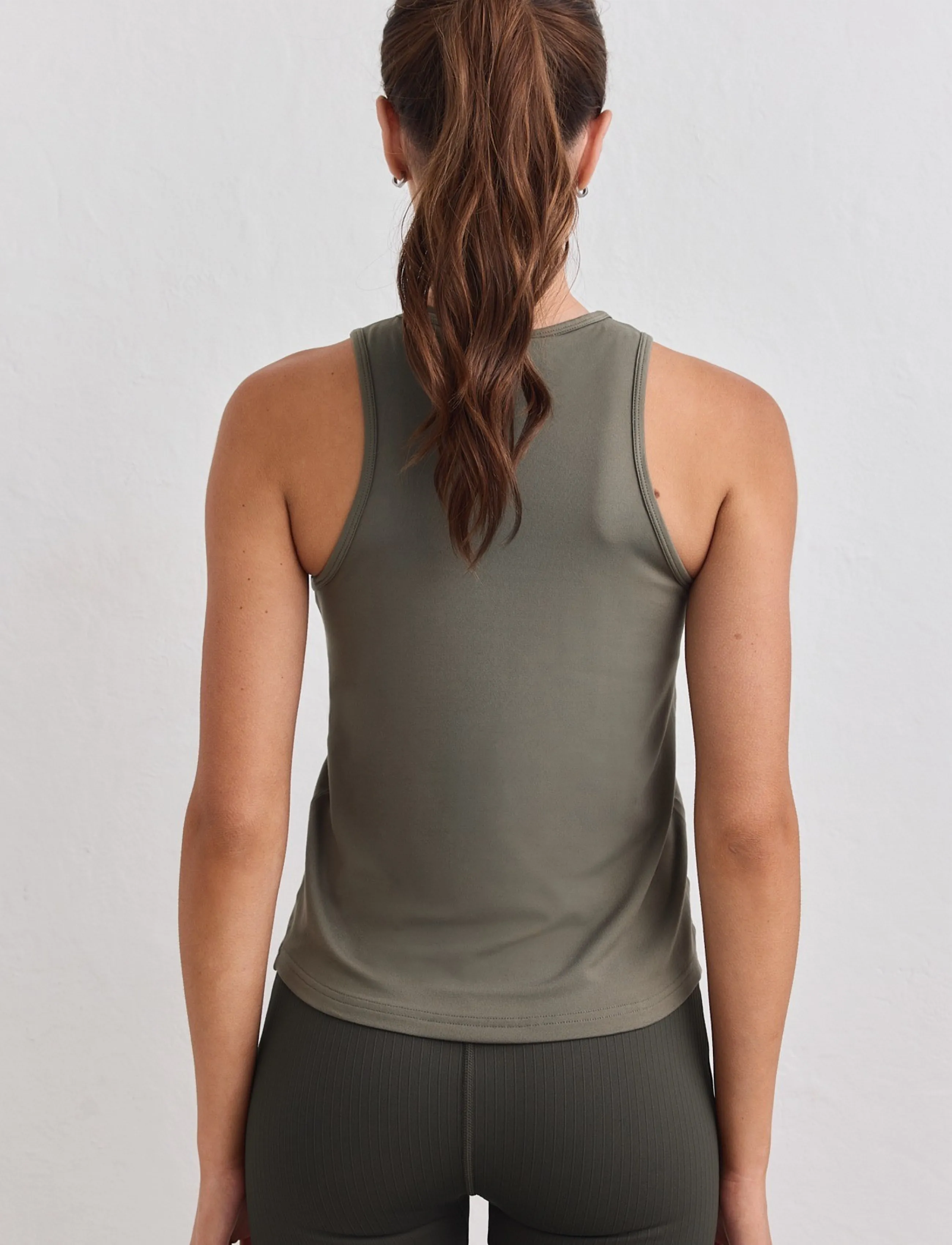 Aimn Soft Basic Singlet linnen dam – bild 2