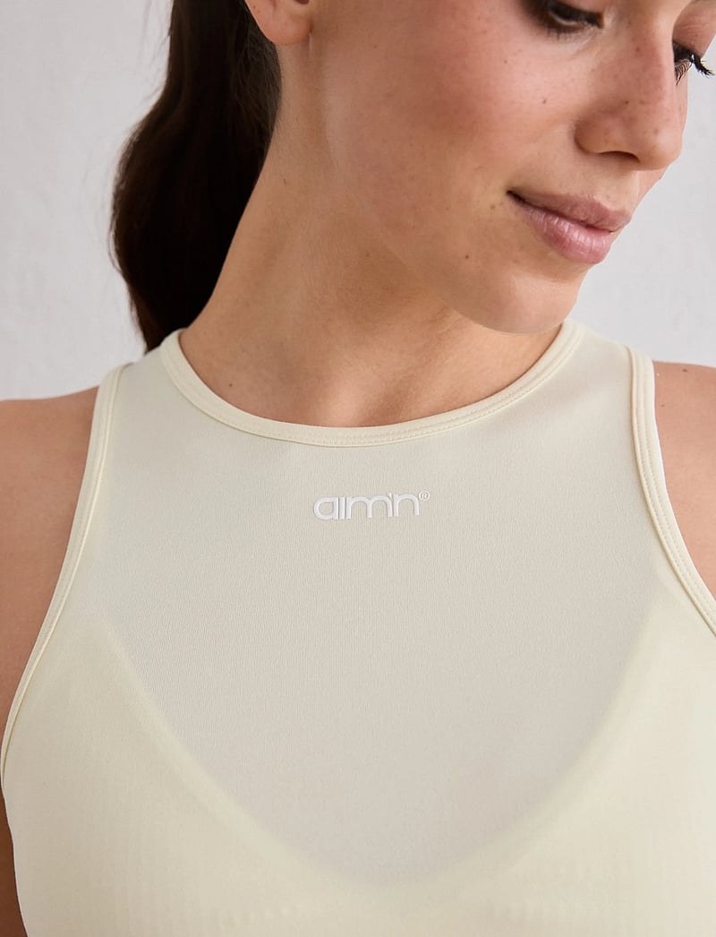 aim´n - Soft Basic Singlet - tank tops - lemon white - 3