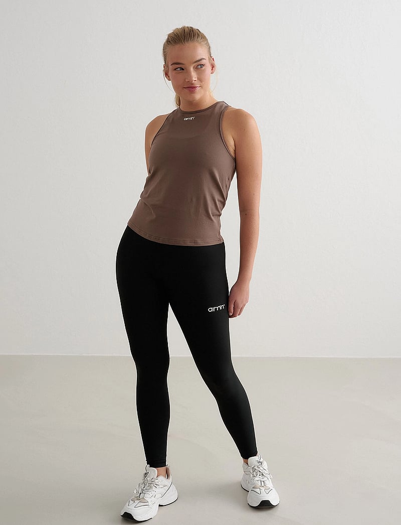 aim´n - Soft Basic Singlet - berankoviai marškinėliai - macchiato - 4