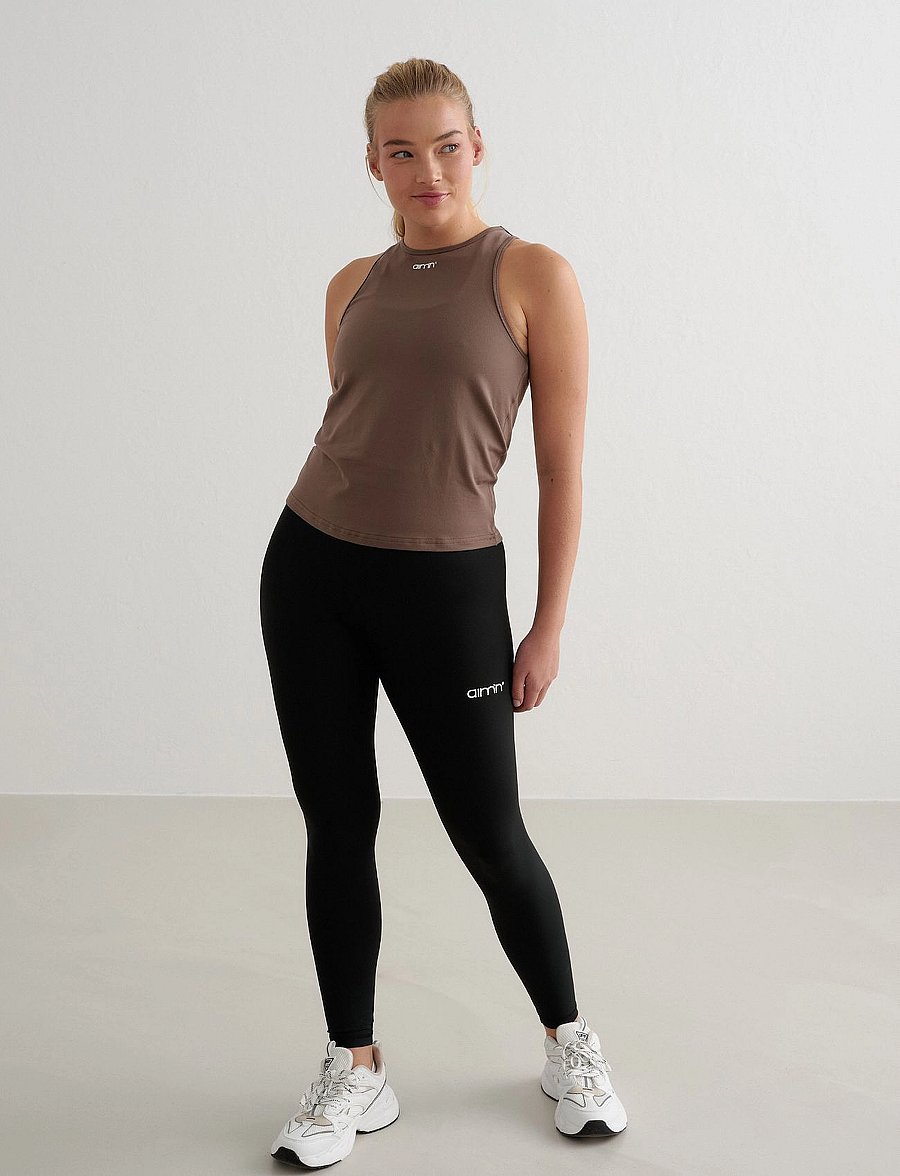 aim´n - Soft Basic Singlet - tank tops - macchiato - 4