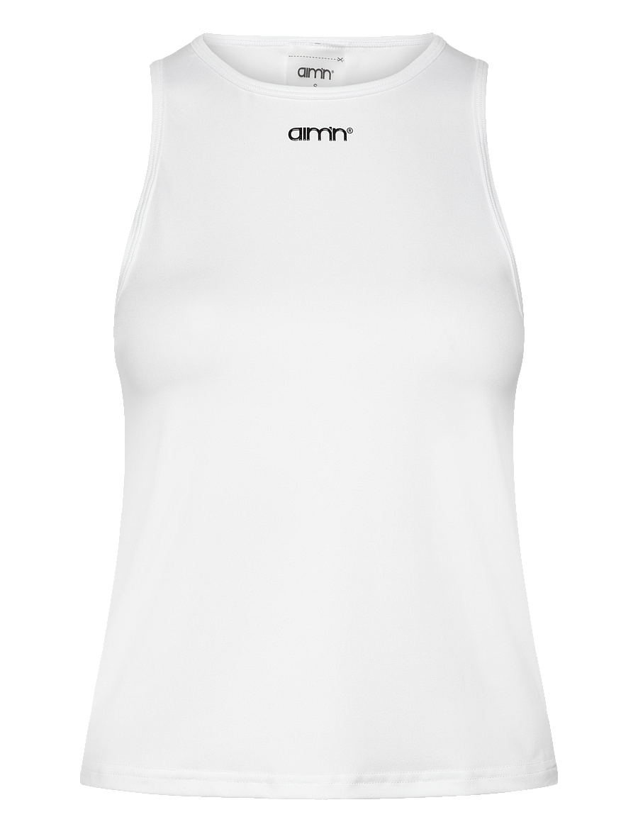 aim´n - Soft Basic Singlet - tank tops - white - 1