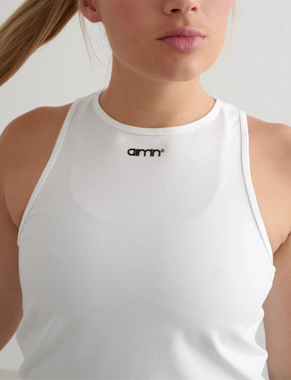 aim´n - Soft Basic Singlet - tank tops - white - 3