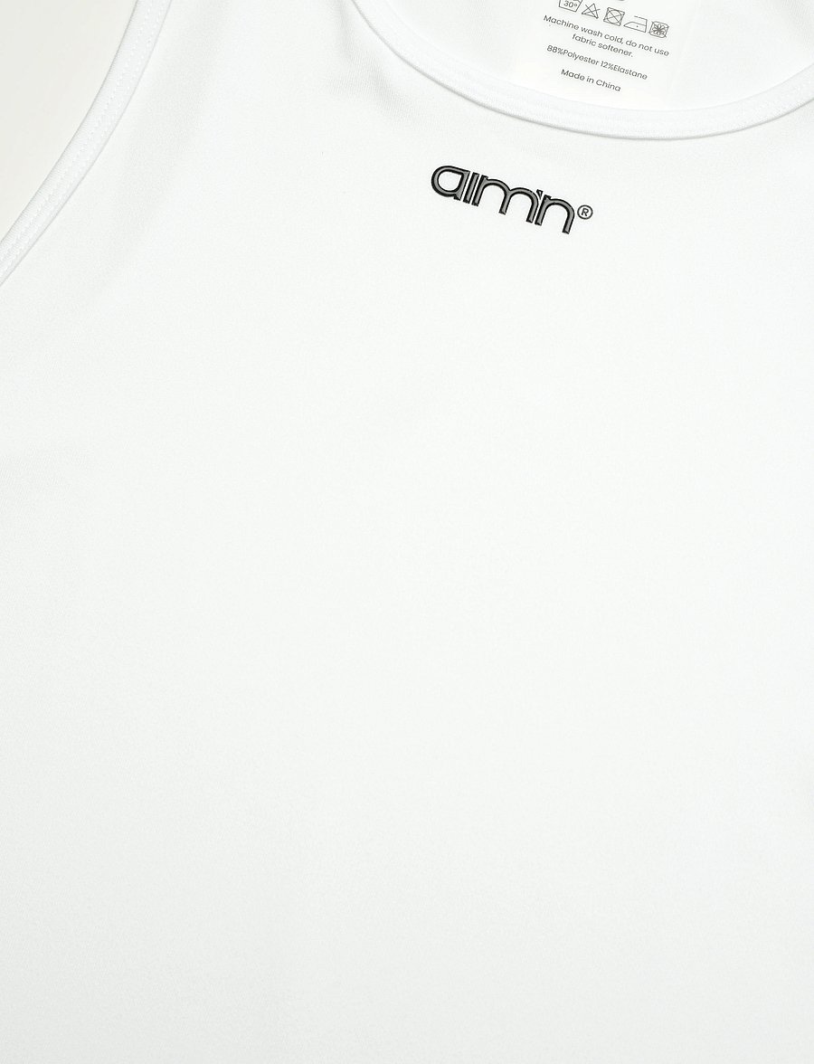 aim´n - Soft Basic Singlet - tank tops - white - 5