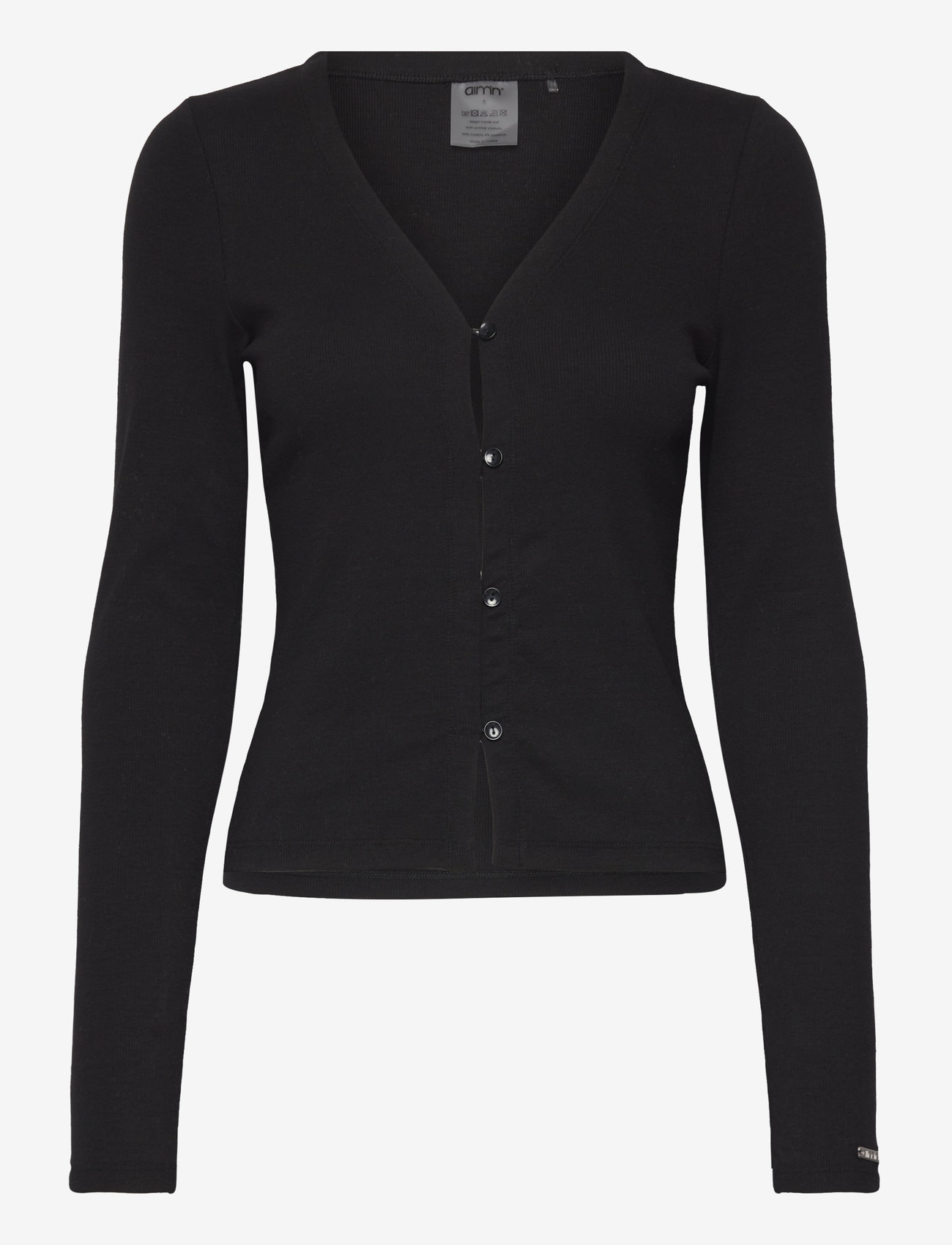 aim´n - Ease Ribbed Cardigan - black - 1