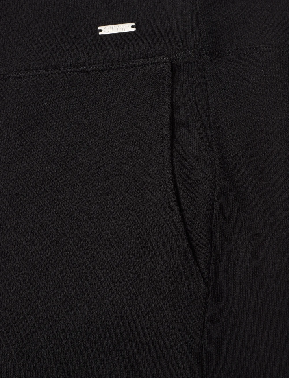 aim´n - Ease Ribbed Wide Pants - casual - black - 5