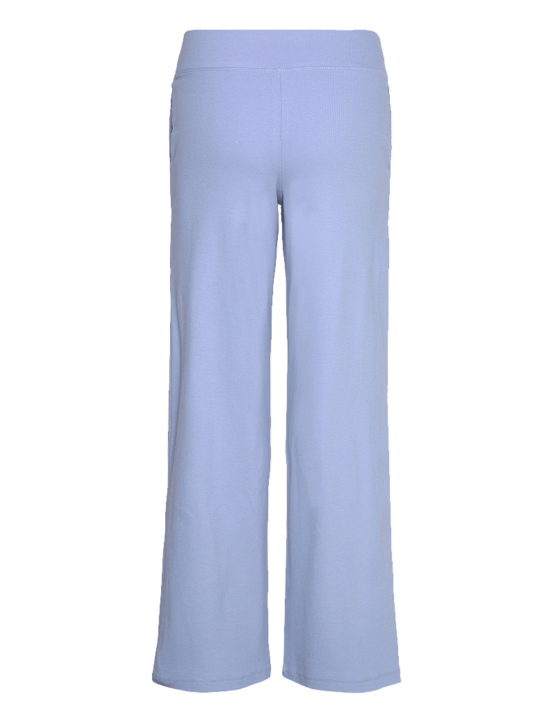 aim´n - Ease Ribbed Wide Pants - casual byxor - blue mist - 2