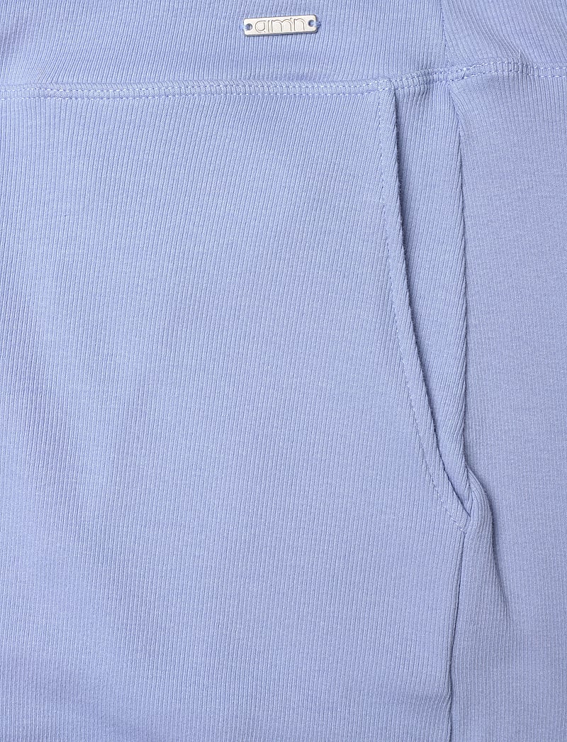 aim´n - Ease Ribbed Wide Pants - casual byxor - blue mist - 5