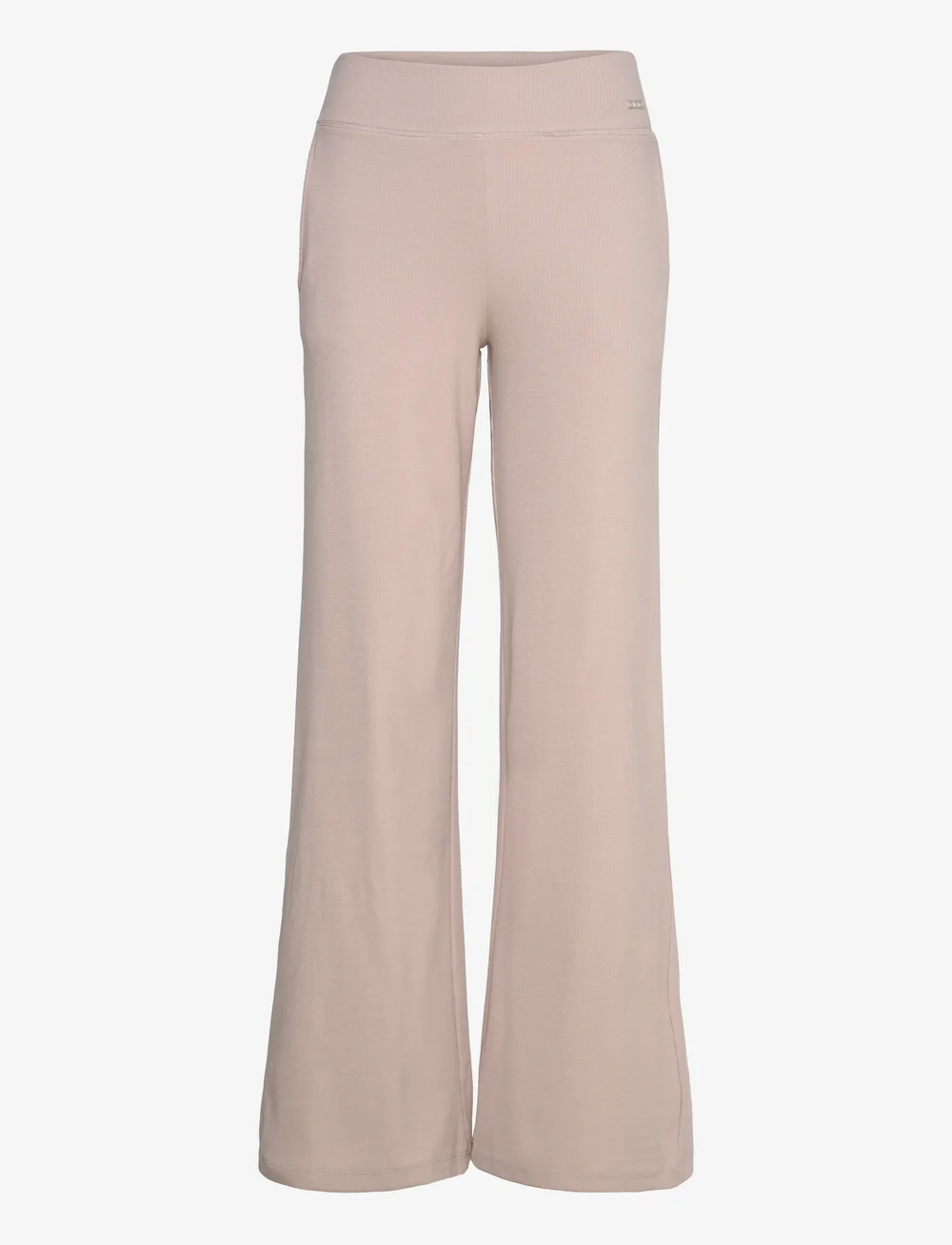 aim´n - Ease Ribbed Wide Pants - casual trousers - dark clay - 1