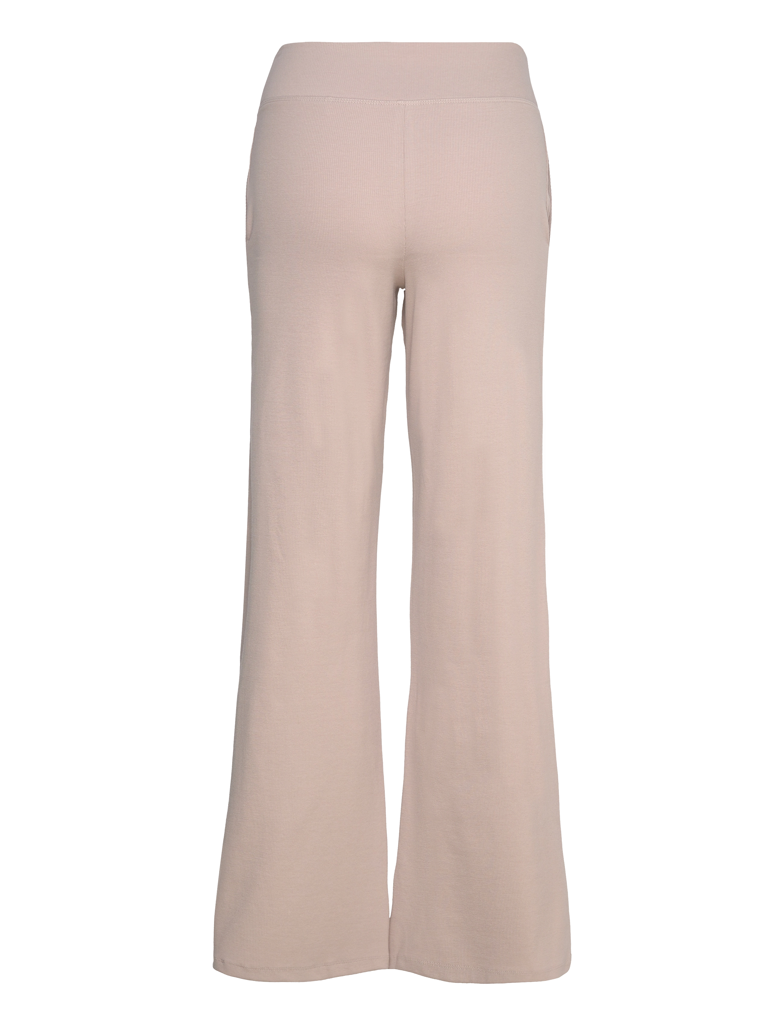 aim´n - Ease Ribbed Wide Pants - casual byxor - dark clay - 2