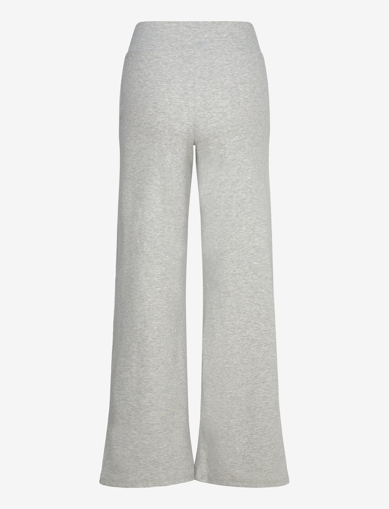 aim´n - Ease Ribbed Wide Pants - vabaajapüksid - grey melange - 2