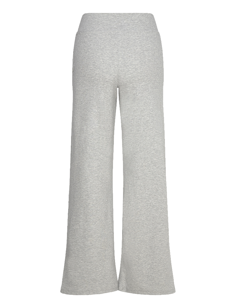 aim´n - Ease Ribbed Wide Pants - vabaajapüksid - grey melange - 2