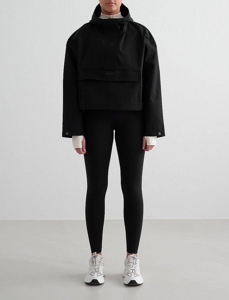 aim´n - Cropped Waterproof Anorak - anorakid - black - 4