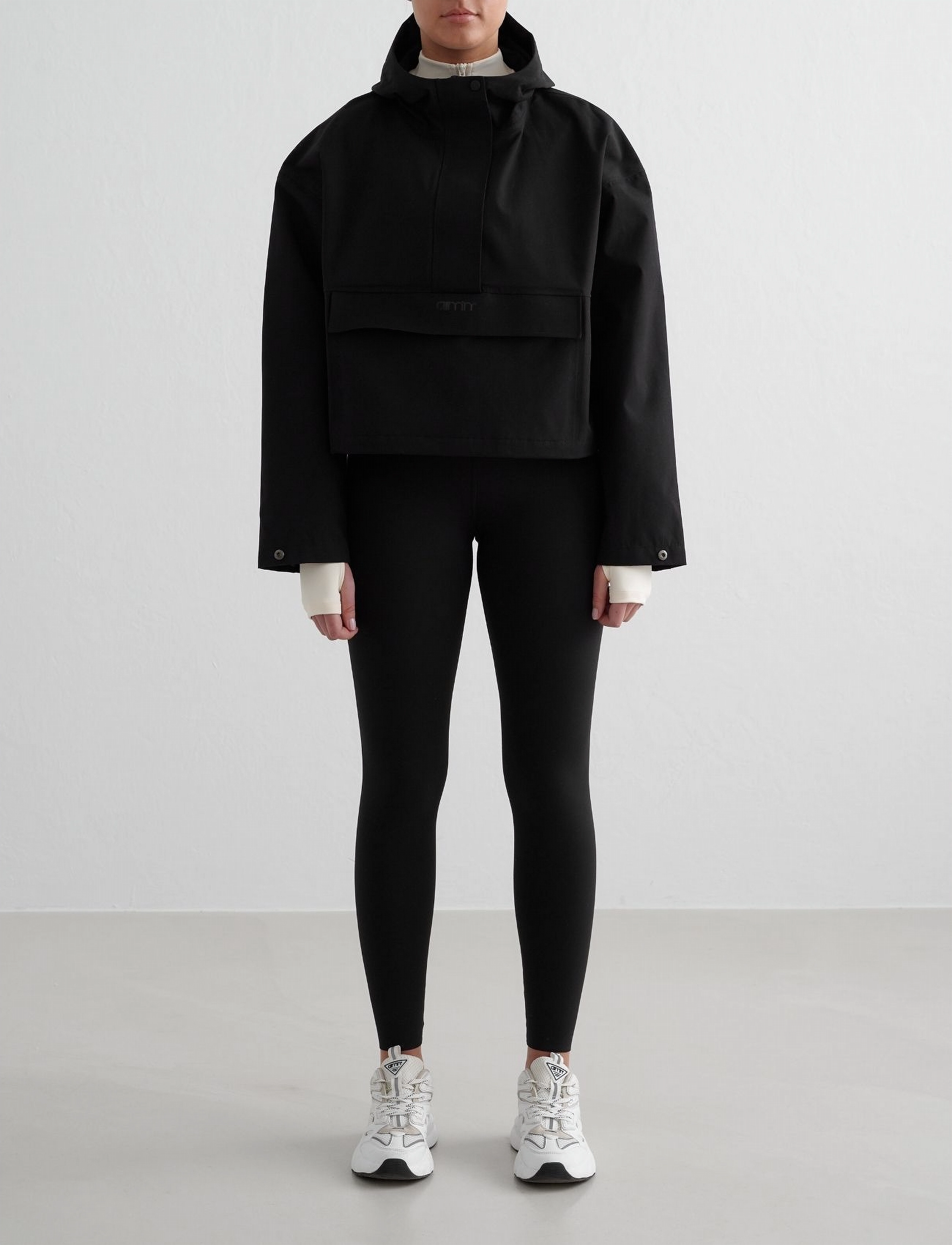 aim´n - Cropped Waterproof Anorak - anorakker - black - 4