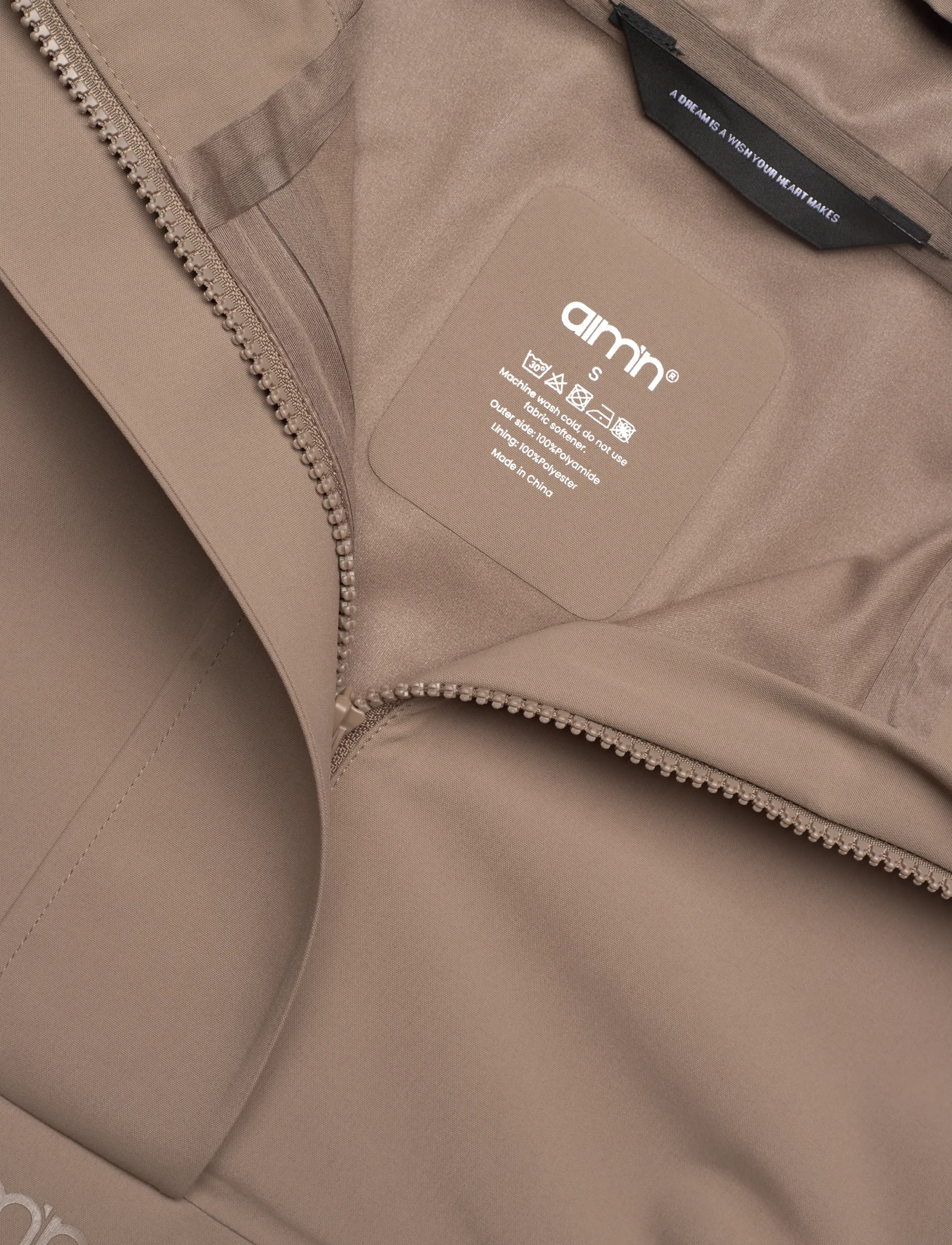 aim´n - Cropped Waterproof Anorak - anorakkar - nougat - 2