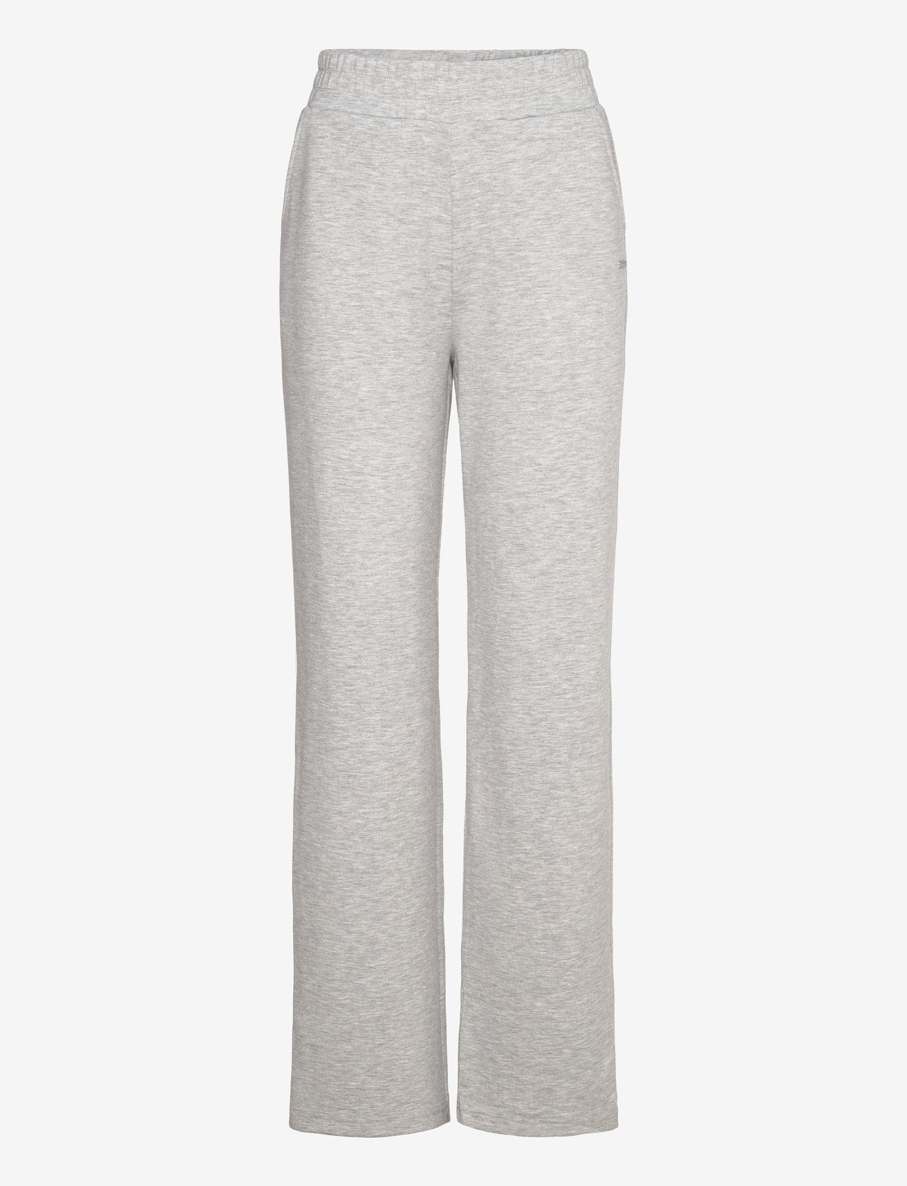 aim´n - Comfy Modal Wide Pants - casual trousers - light grey melange - 1