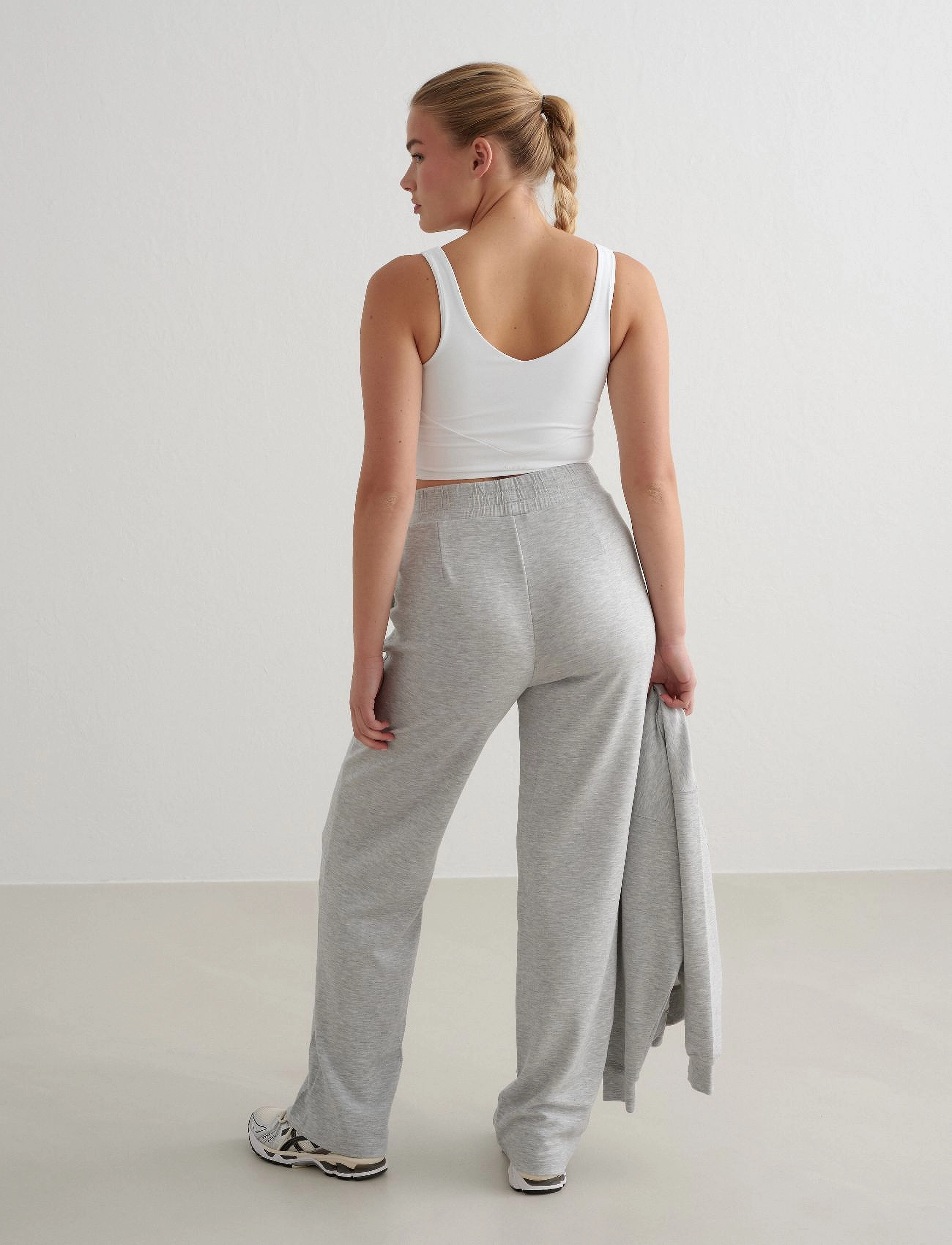aim ́n Comfy Modal Wide Pants, S, Grey, Sport Pants > Sport Casual Trousers, Dame