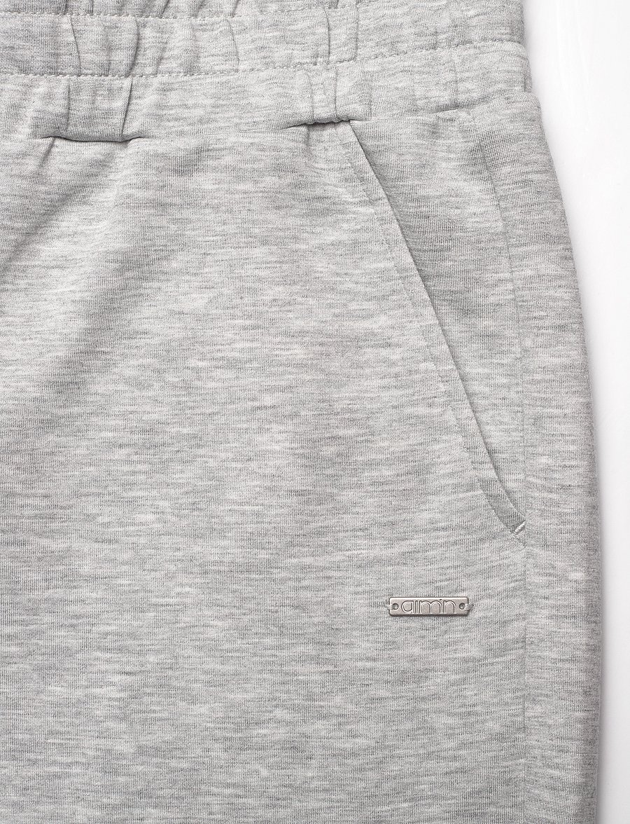aim´n - Comfy Modal Wide Pants - casual - light grey melange - 5
