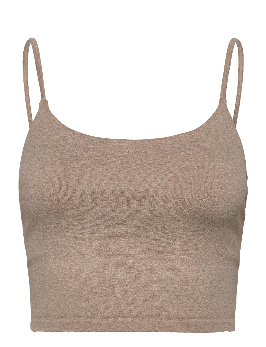 aim´n - Shape Seamless Strap Singlet - Õlapaeltega pluusid - beige melange - 1