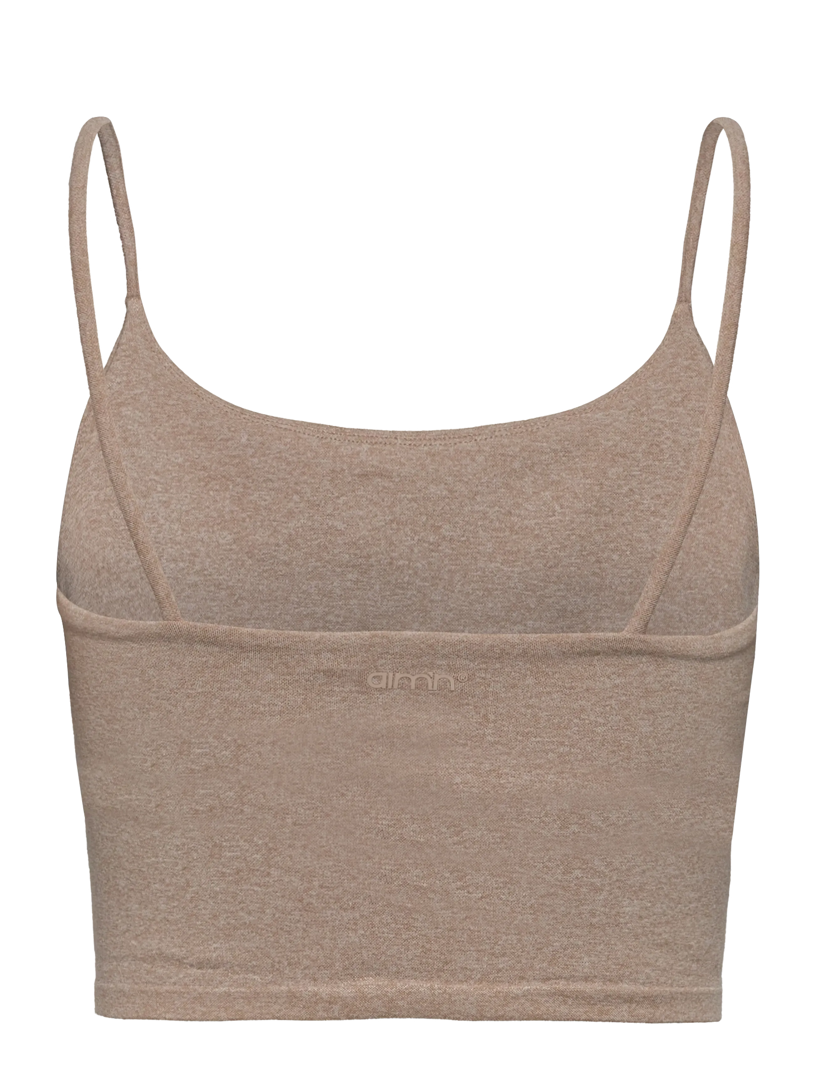 aim´n - Shape Seamless Strap Singlet - toppe & t-shirts - beige melange - 2
