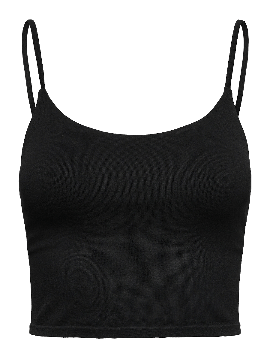 aim´n - Shape Seamless Strap Singlet - Õlapaeltega pluusid - black - 1