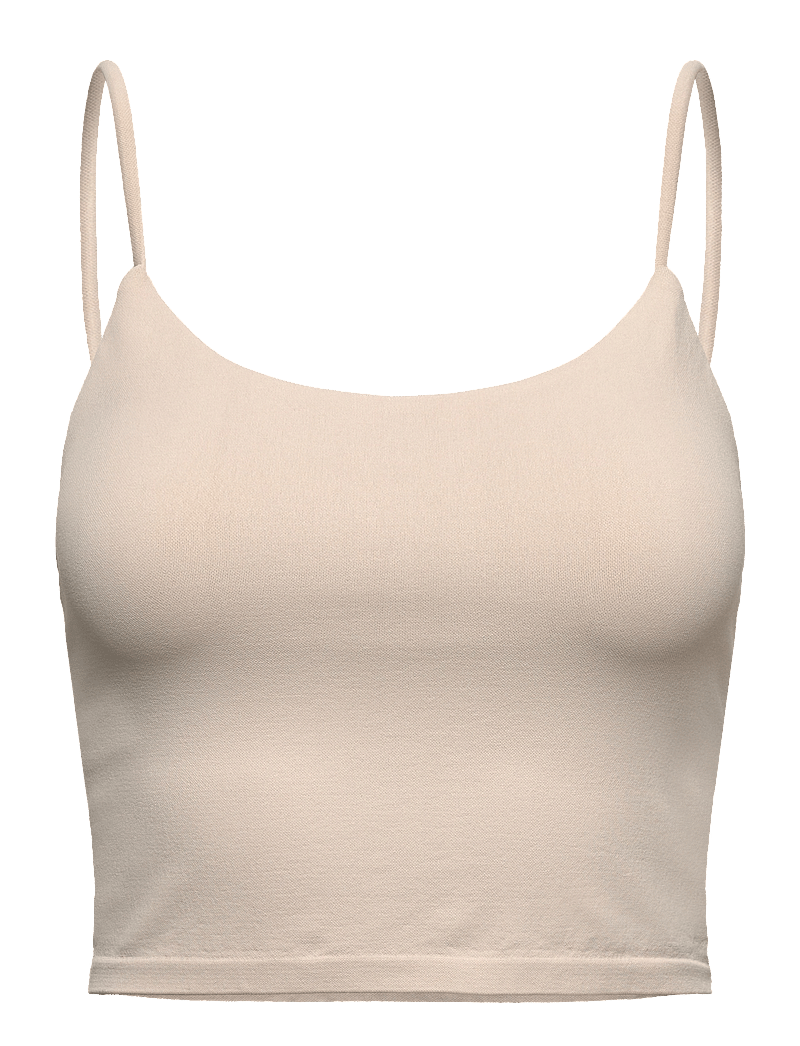 aim´n - Shape Seamless Strap Singlet - crop tops - clay - 1