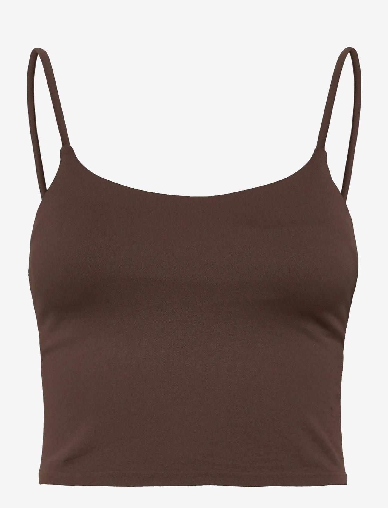 aim´n - Shape Seamless Strap Singlet - crop tops - macchiato - 1