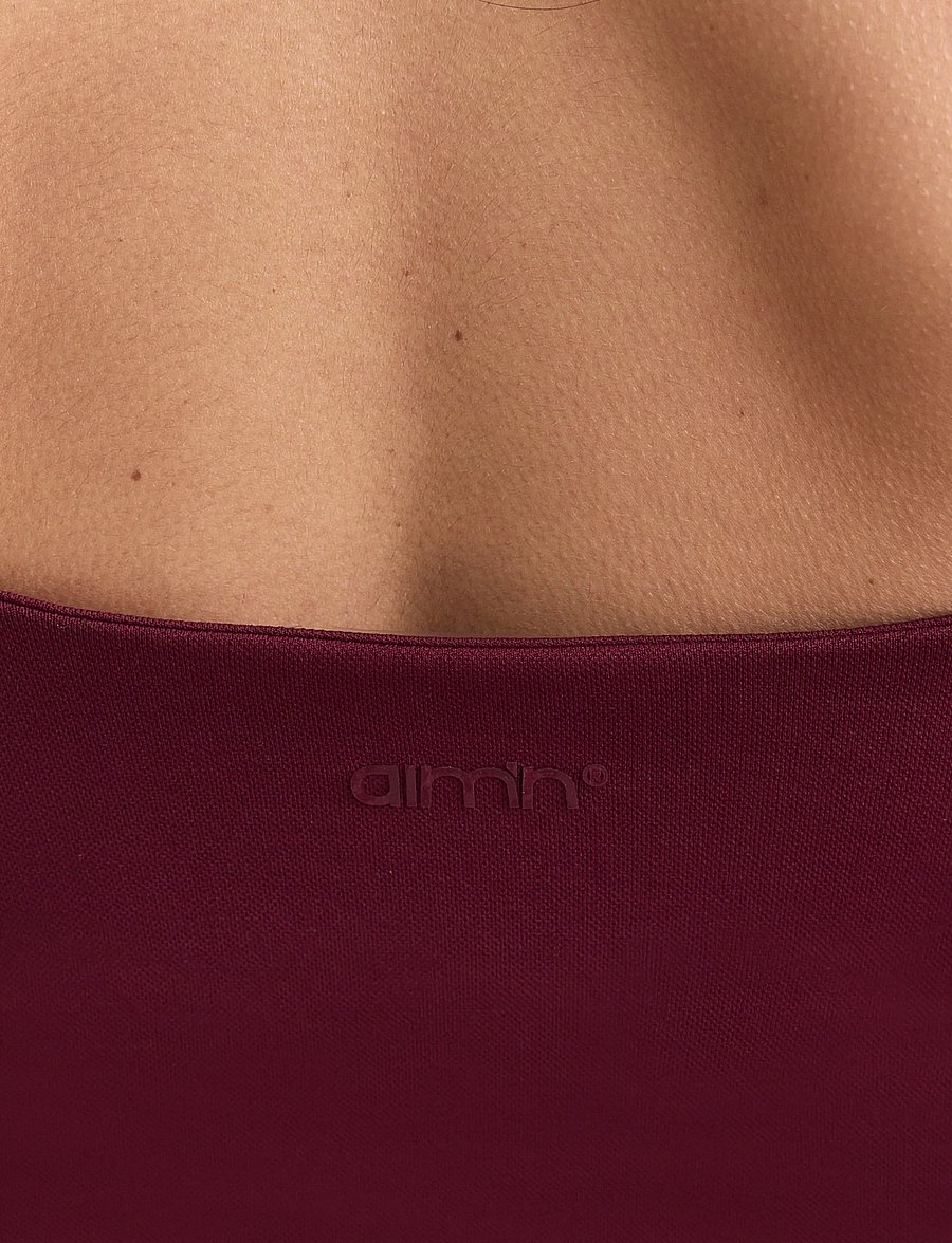 aim´n - Shape Seamless Strap Singlet - Õlapaeltega pluusid - merlot - 4