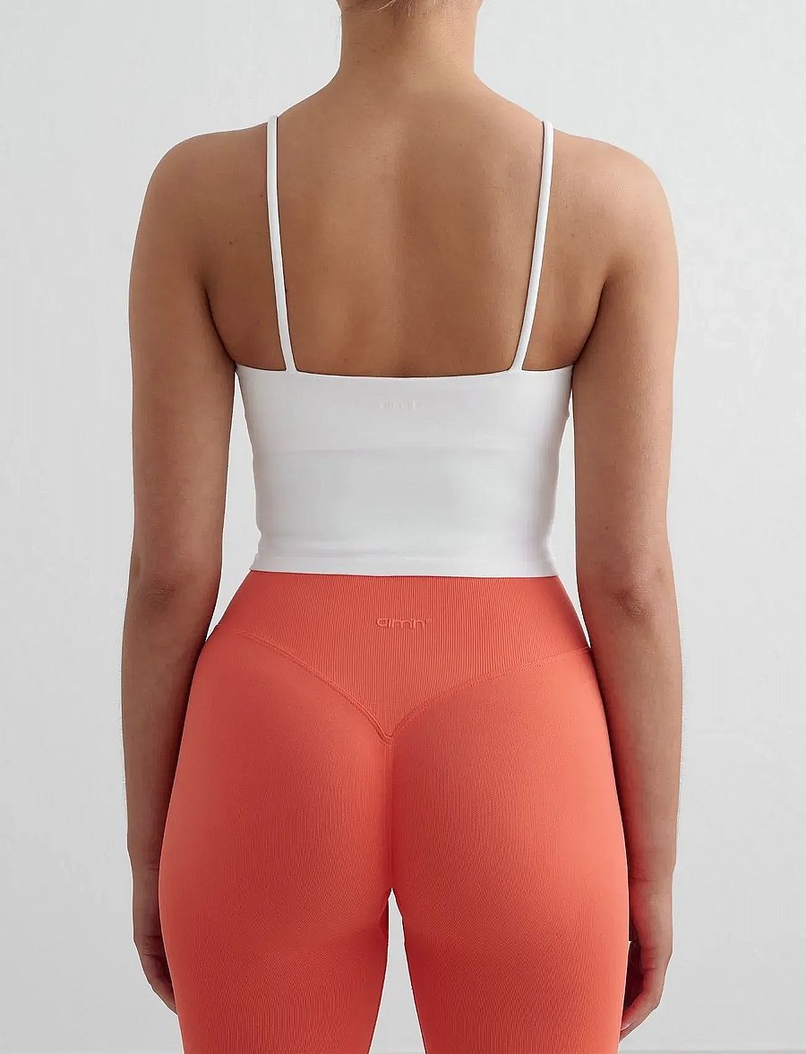 aim´n - Shape Seamless Strap Singlet - Õlapaeltega pluusid - white - 3