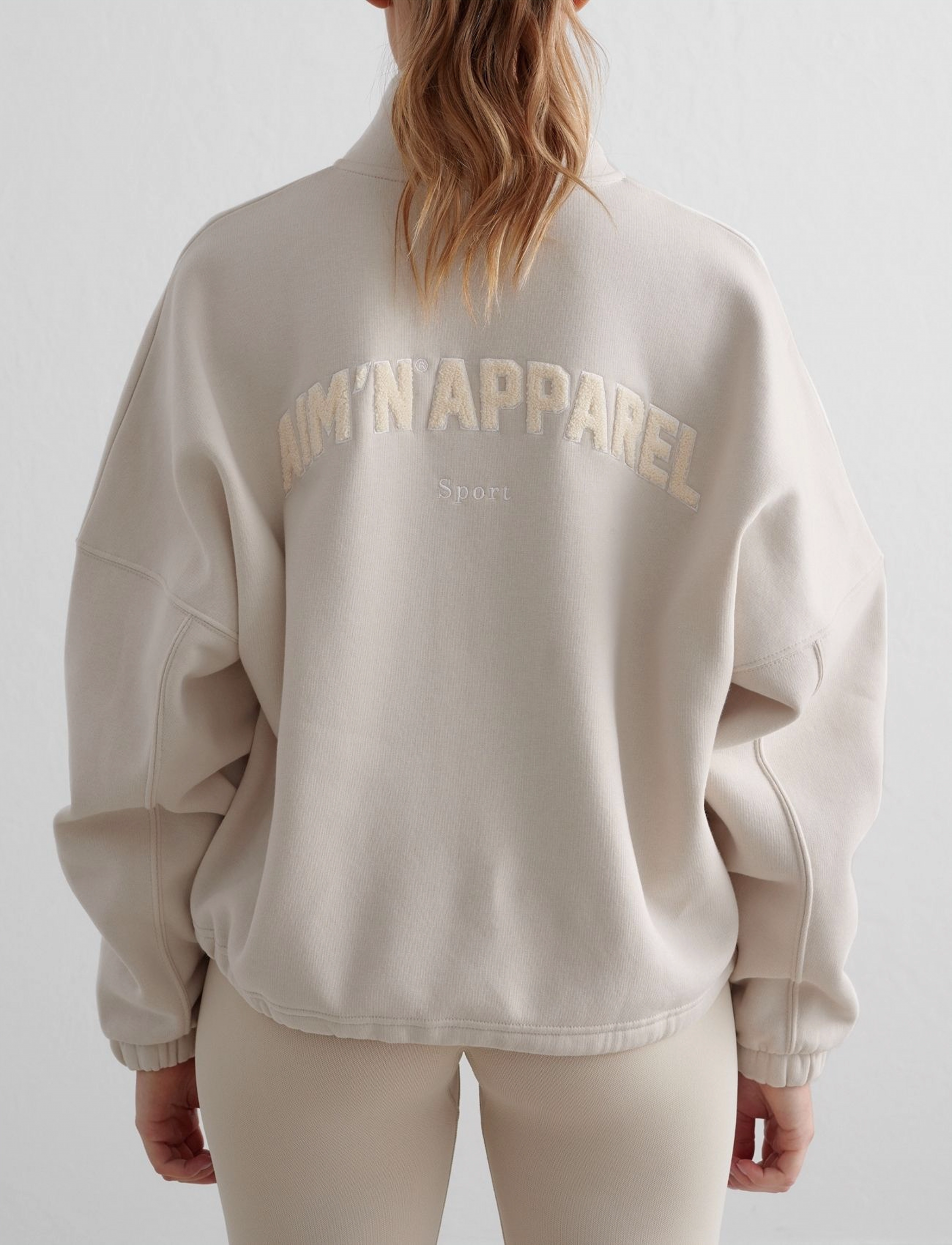 aim´n - Campus Sweat Zip Jacket - dressipluusid - clay - 5