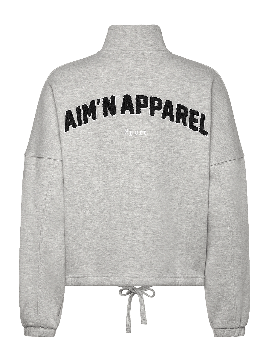 aim´n - Campus Sweat Zip Jacket - sweatshirts - grey melange - 2