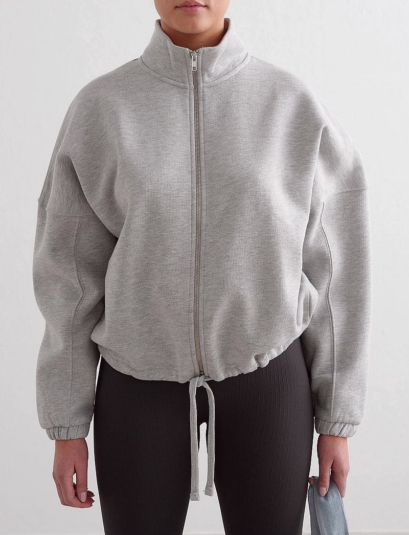aim´n - Campus Sweat Zip Jacket - dressipluusid - grey melange - 4