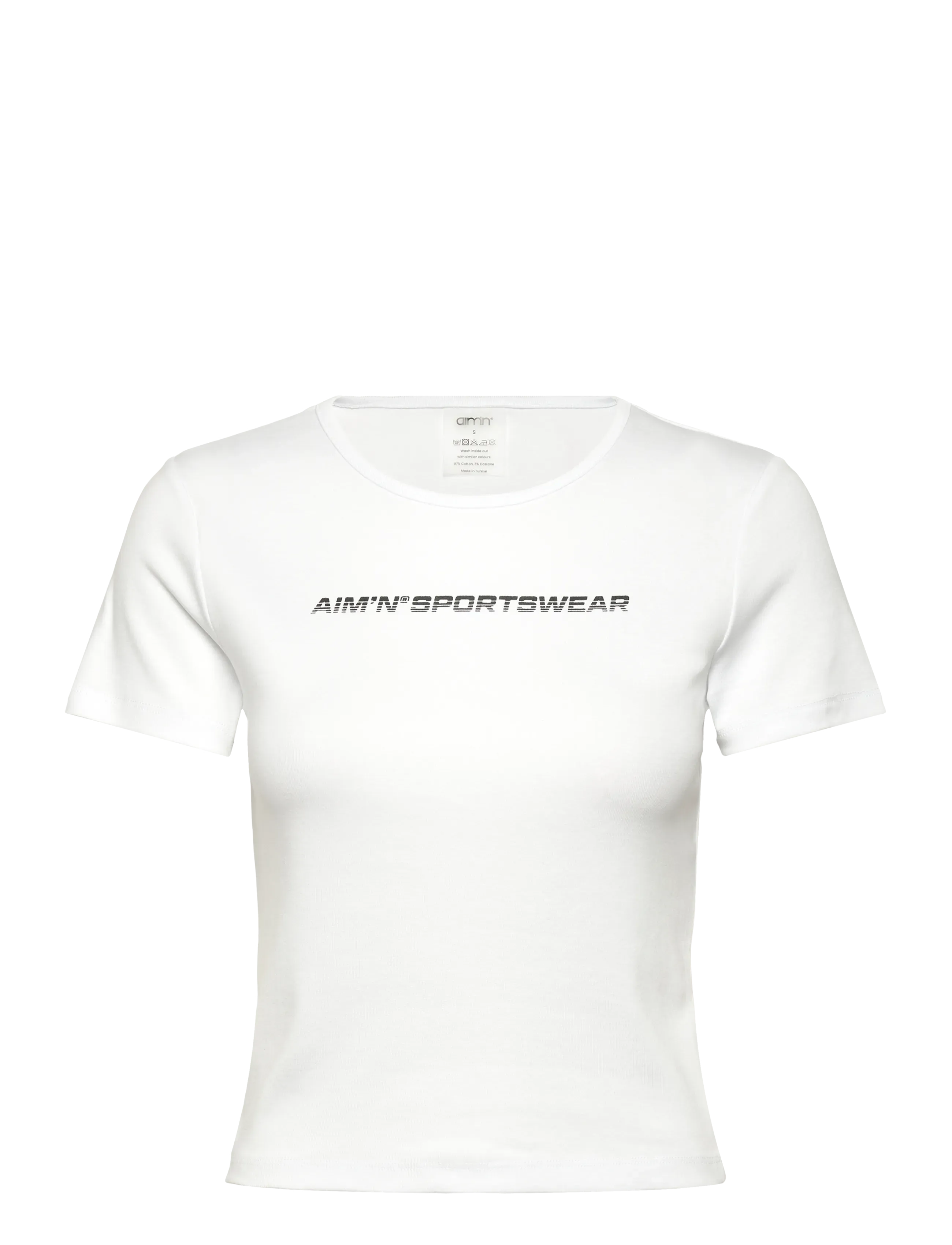 aim´n Stretch T-shirt - Jogos ir pilatesas - WHITE STRETCH T-SHIRT / white