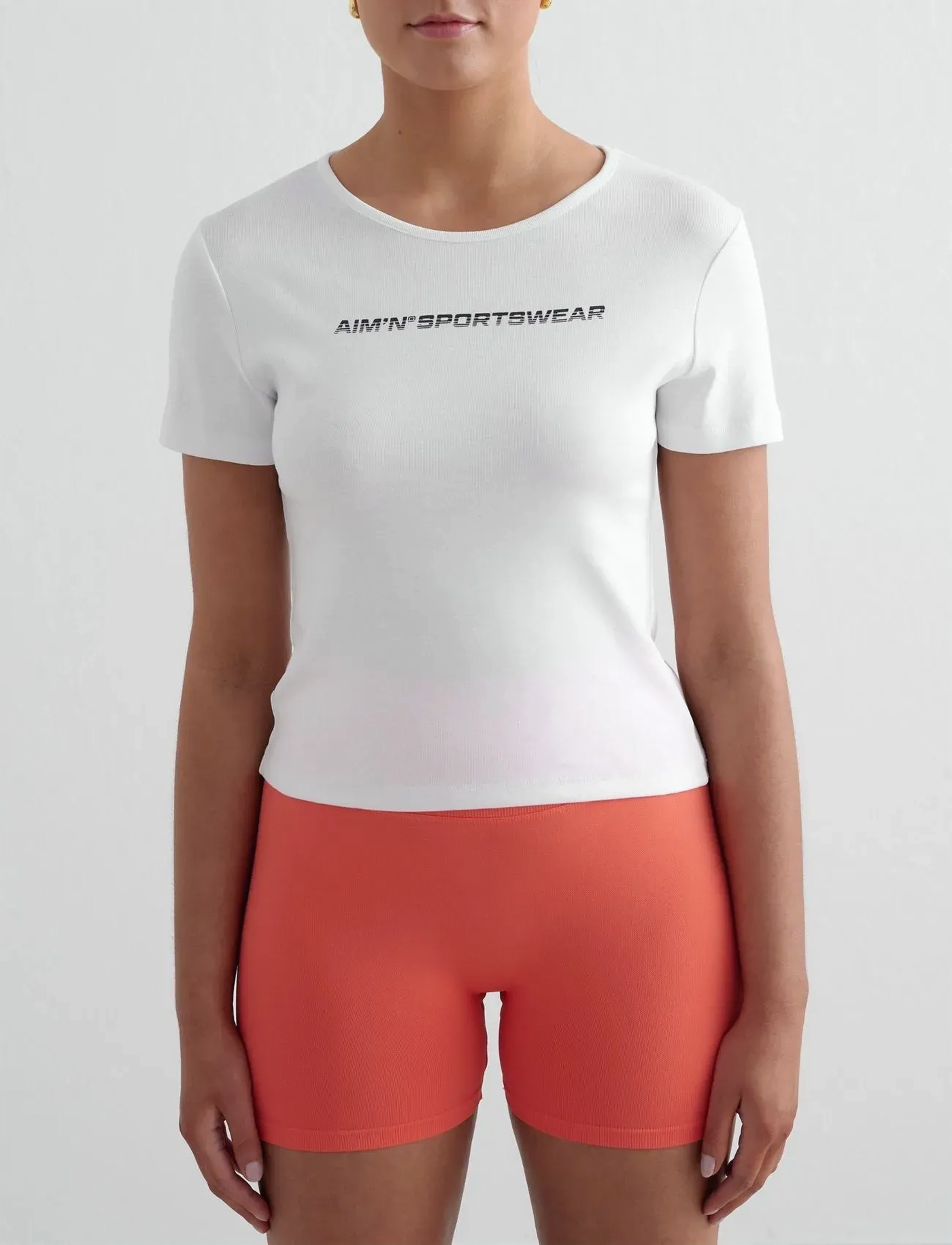 aim ́n Stretch T-Shirt, M, White, Sports Overdele & T-shirts > Sport T-shirts, Dame