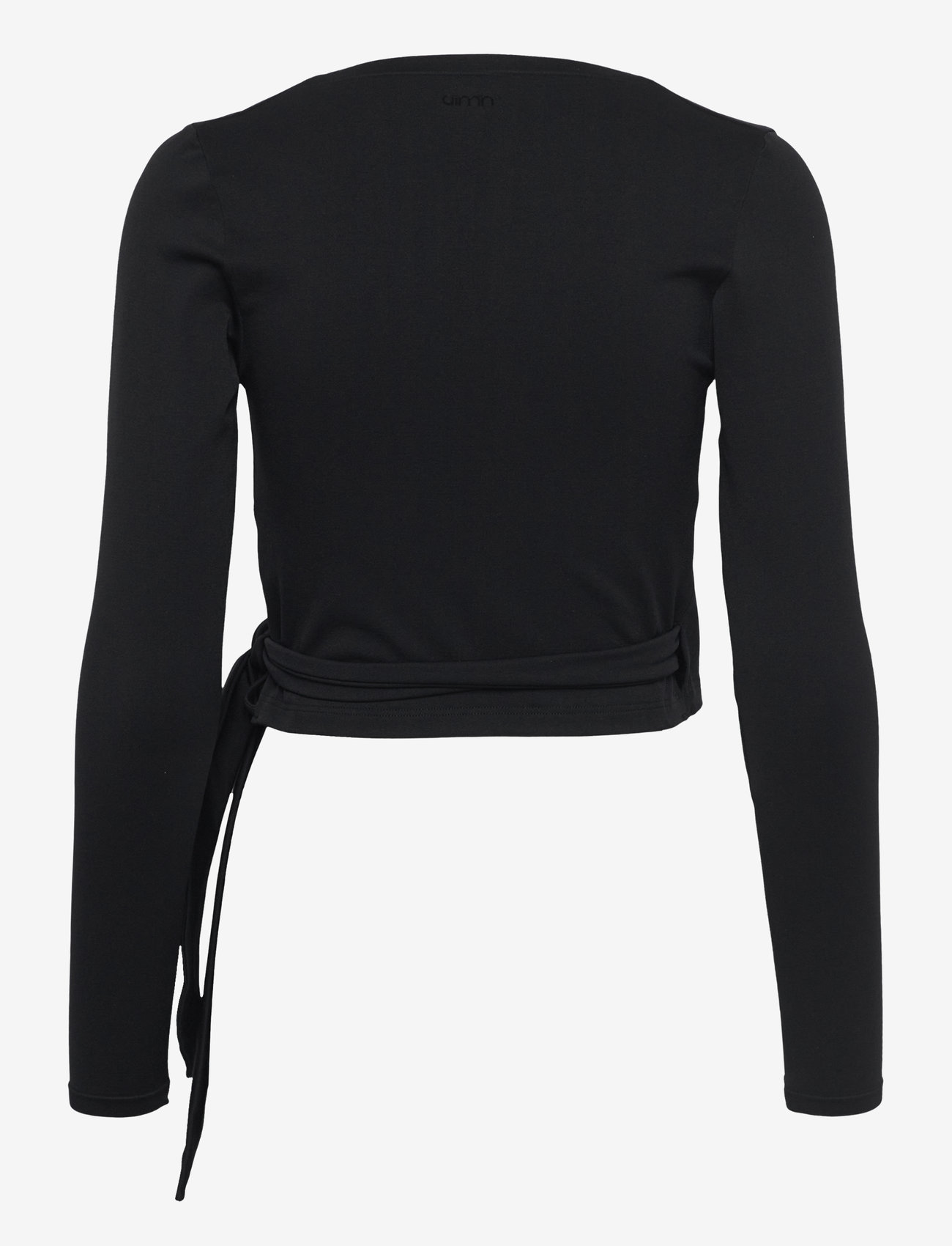 aim´n - Shape Seamless Wrap Long Sleeve - crop tops - black - 2