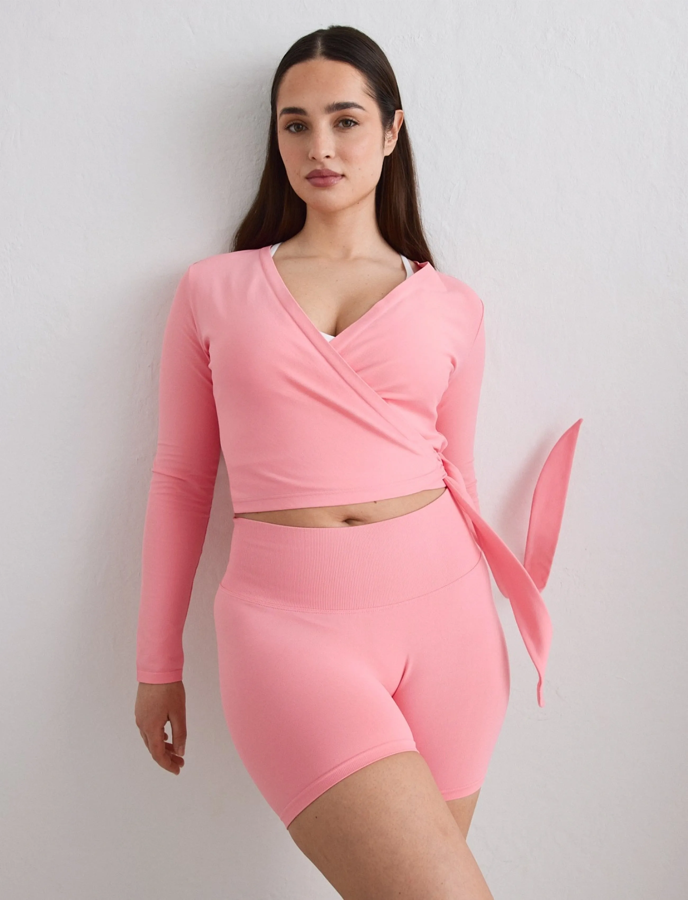 aim ́n Shape Seamless Wrap Long Sleeve, M, Pink, Sports Overdele & T-shirts > Sport Long Sleeve Overdele, Dame