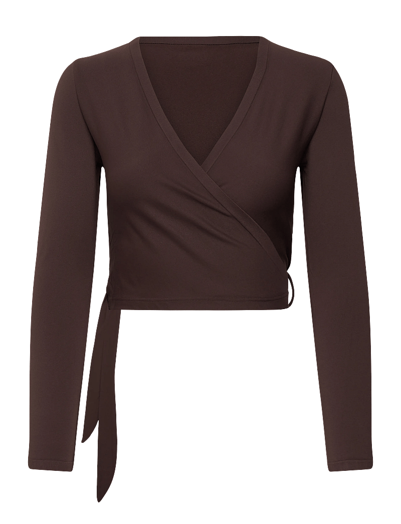 aim´n - Shape Seamless Wrap Long Sleeve - langarmshirts - chocolate - 1