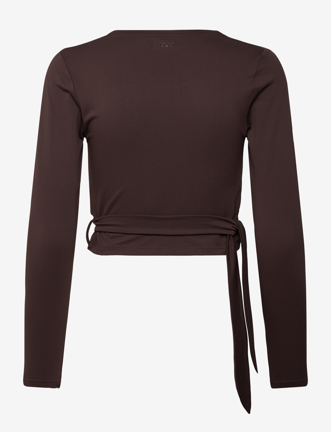aim´n - Shape Seamless Wrap Long Sleeve - crop tops - chocolate - 2