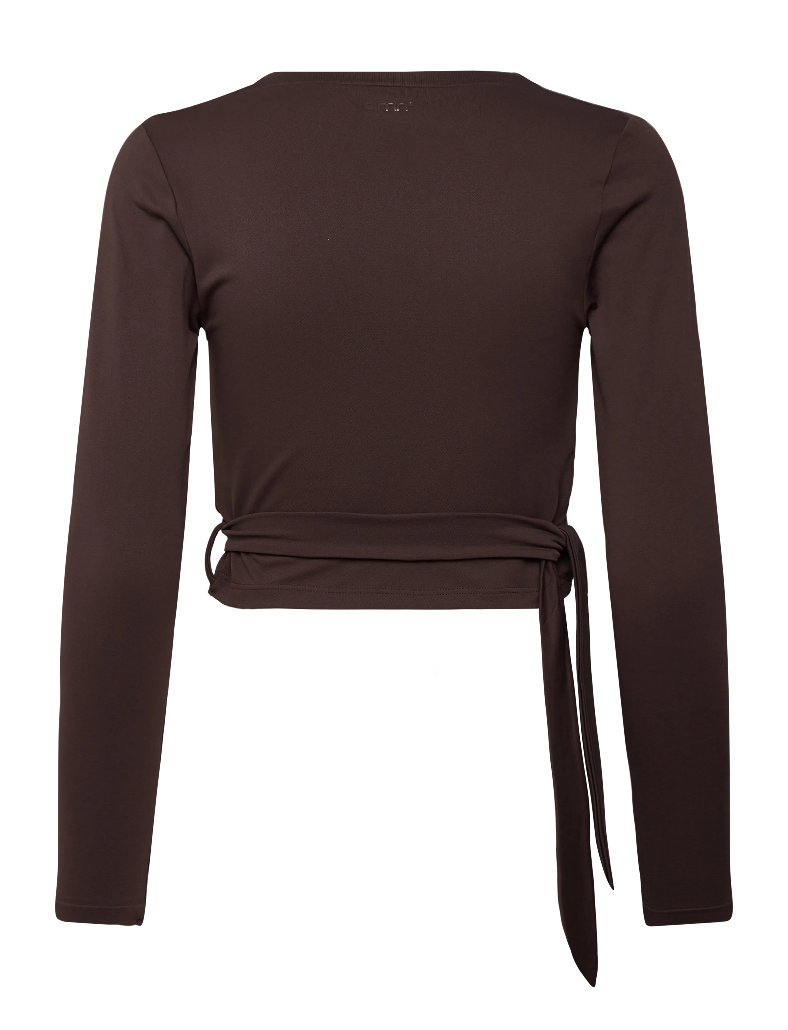 aim´n - Shape Seamless Wrap Long Sleeve - alussärgid ja t-särgid - chocolate - 2