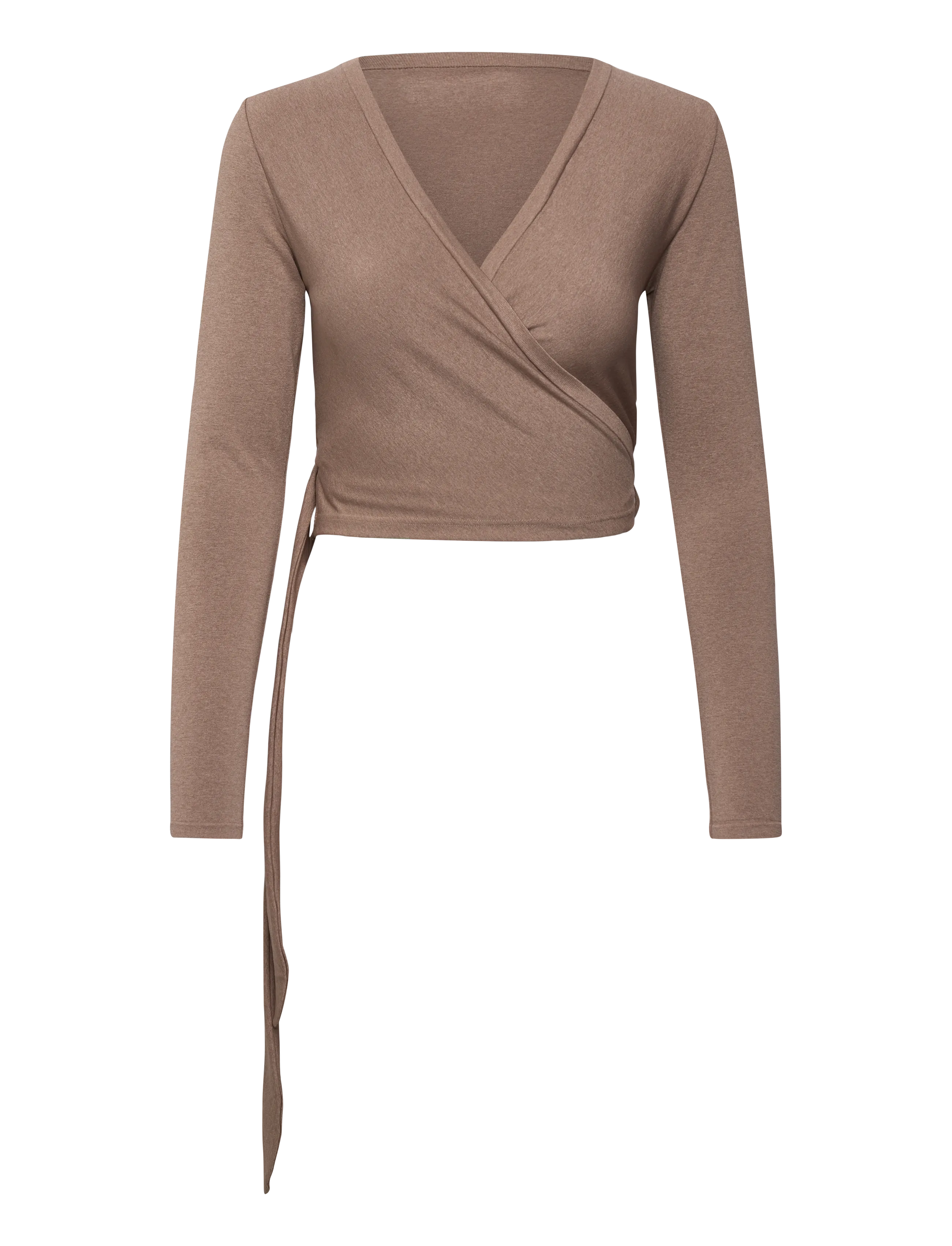 Shape Seamless Wrap Long Sleeve - ESPRESSO MELANGE