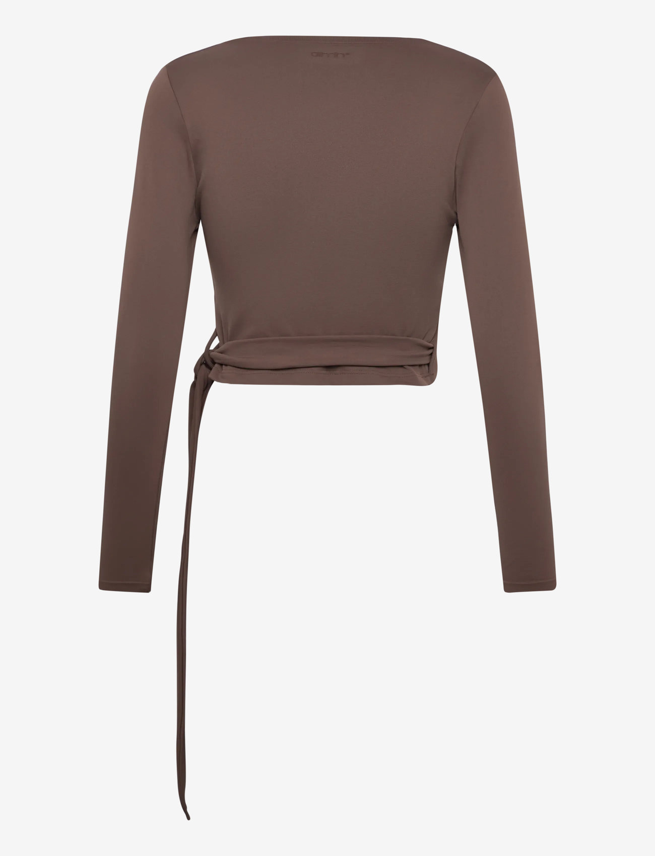 aim´n - Shape Seamless Wrap Long Sleeve - crop tops - macchiato - 1